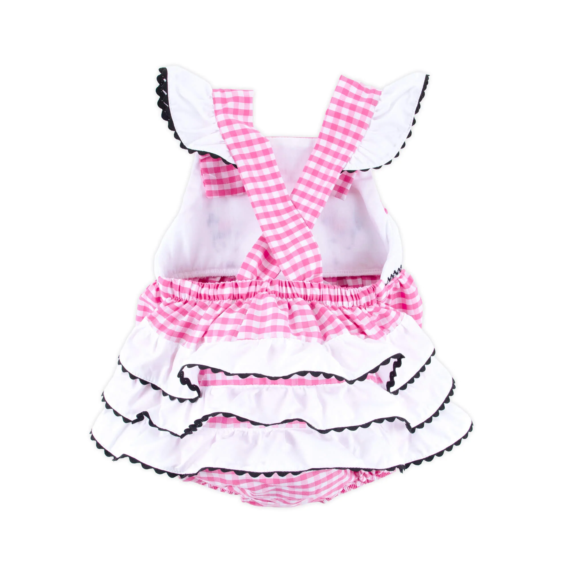 Mouse Ears Smocked Pink Leah Bubble - Image 2