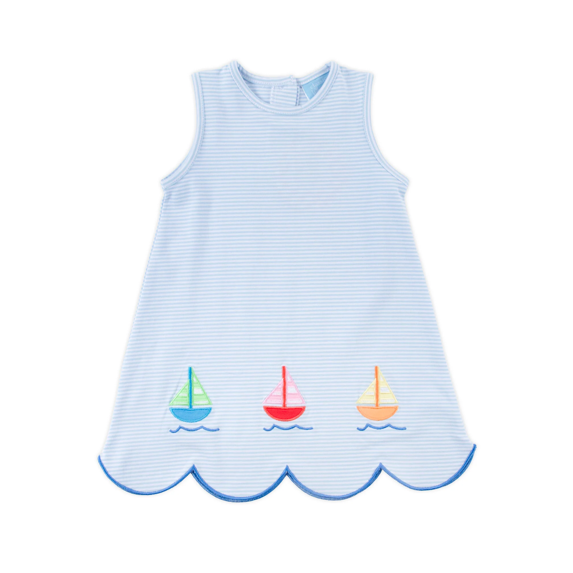 Nautical Adventure Light Blue Stripe Cleo Dress - Image 4