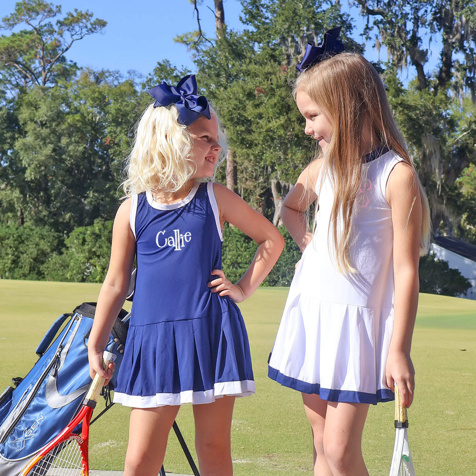 Navy & White Tennis Dress - Image 3