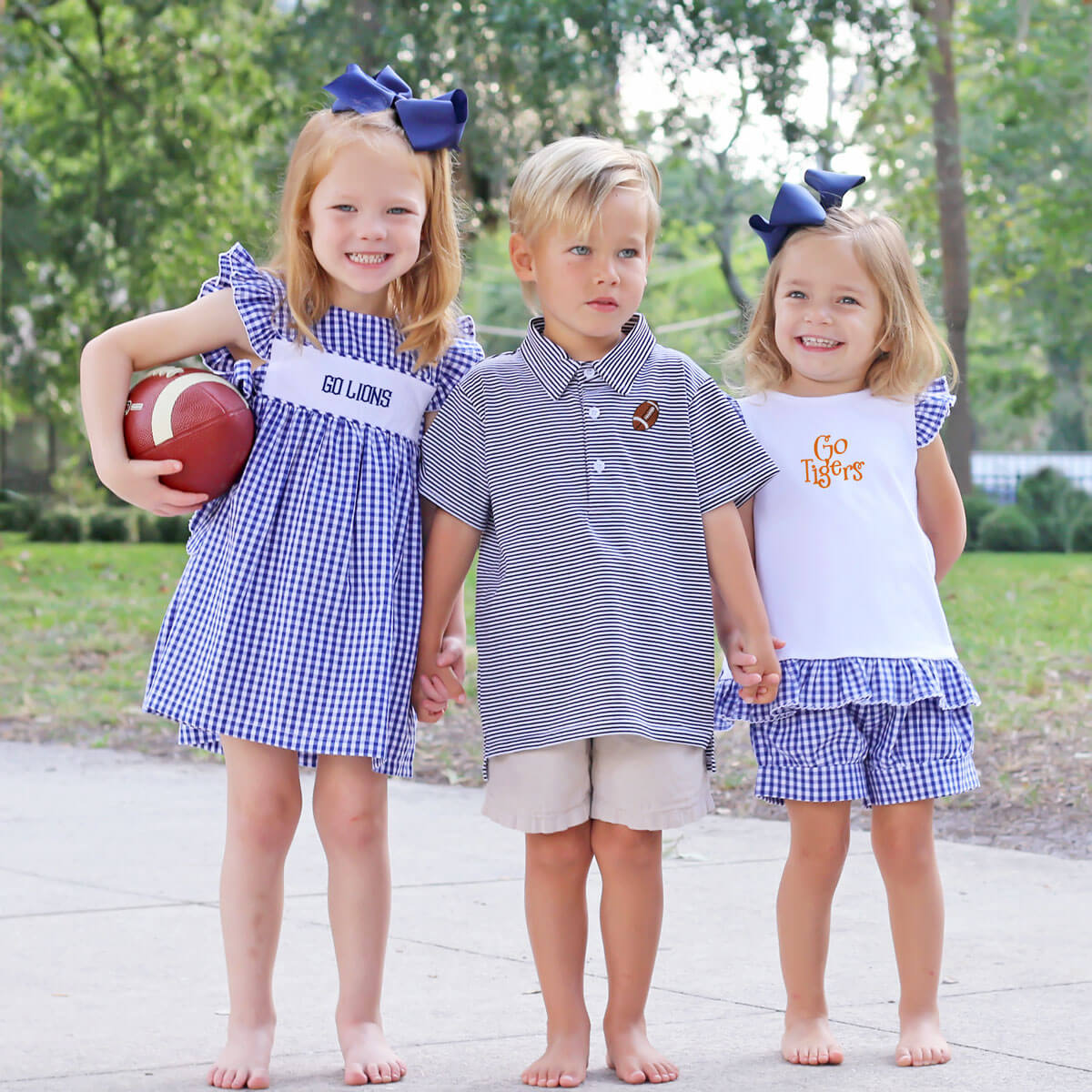Navy Blue Gingham Avery Dress - Image 5