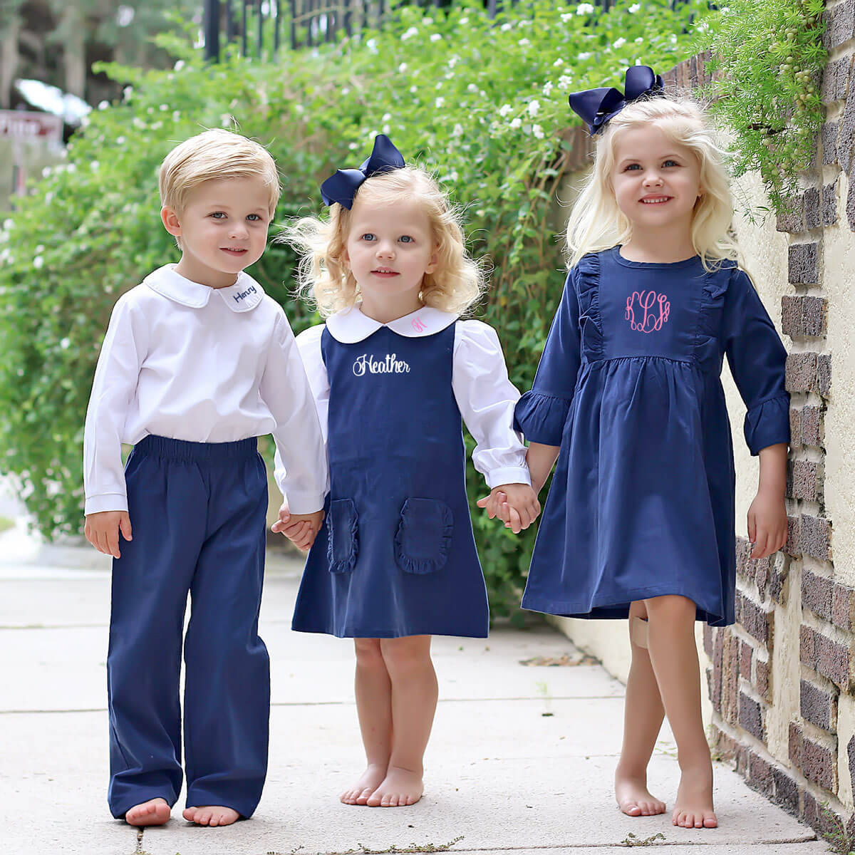 Navy Corduroy Olivia Dress - Image 2