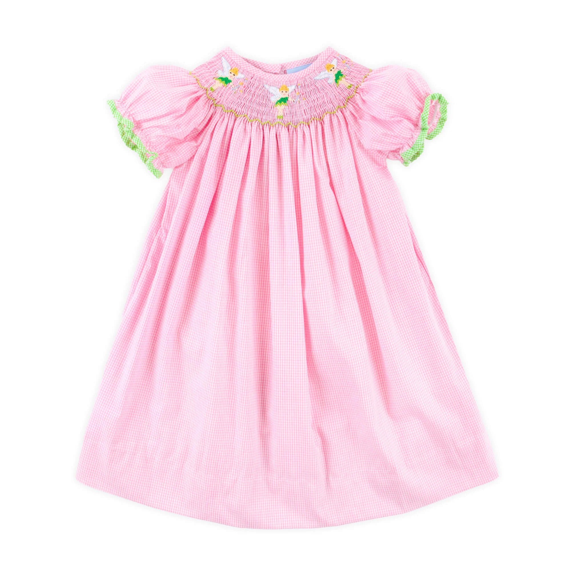 Neverland Fairy Pink Smocked Bishop Dress