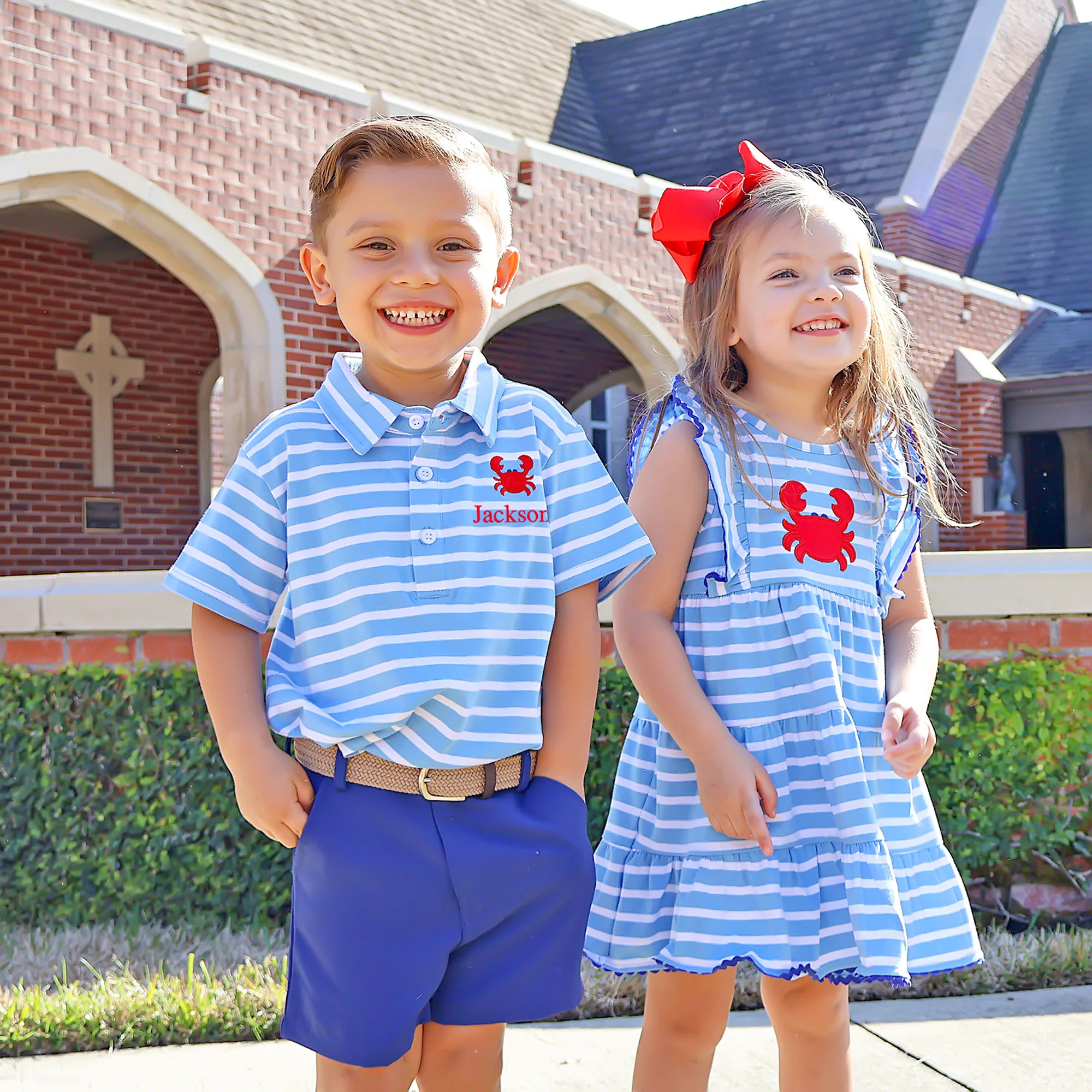 Ocean Crab Blue Stripe Polo - Image 5