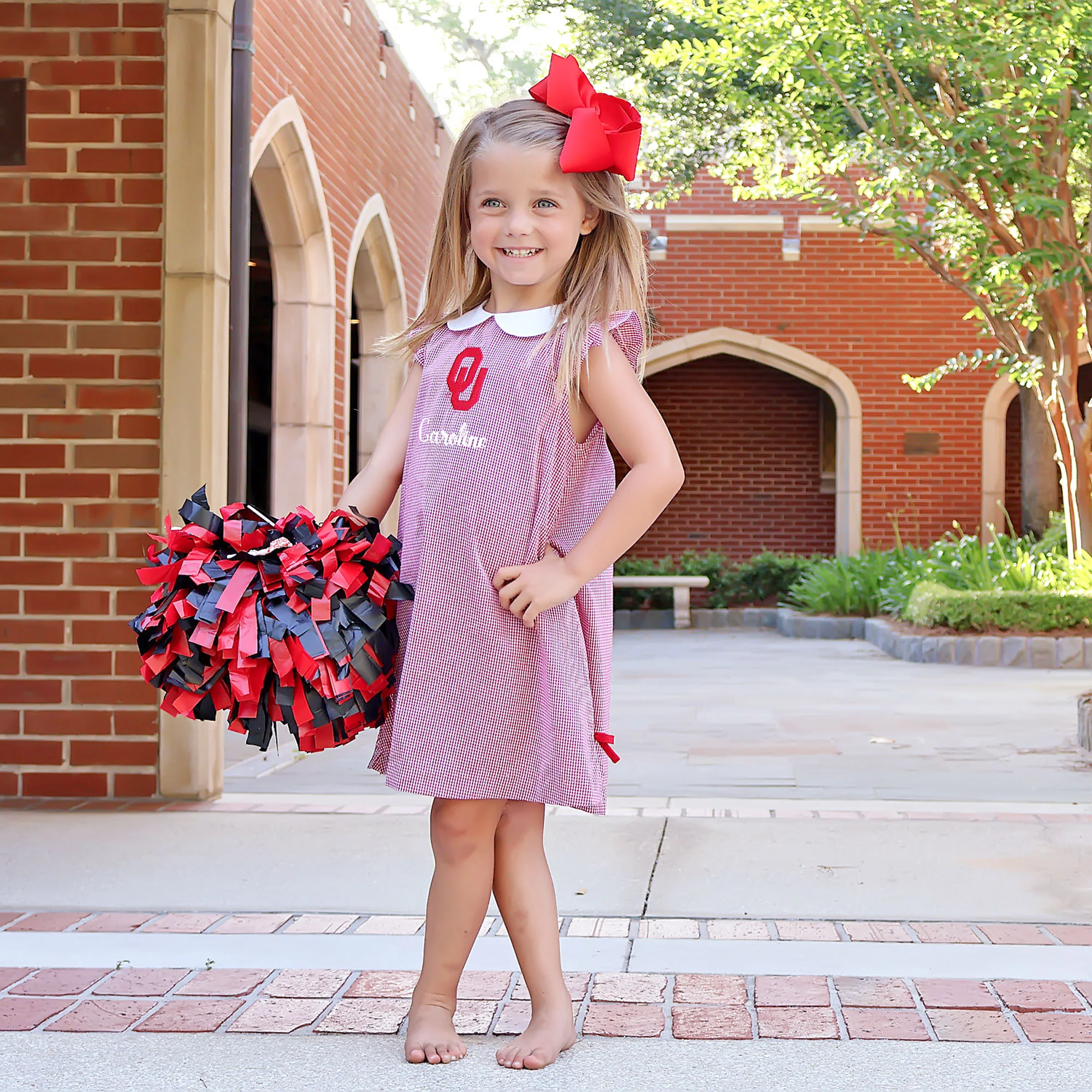 Oklahoma Embroidered Red Dress