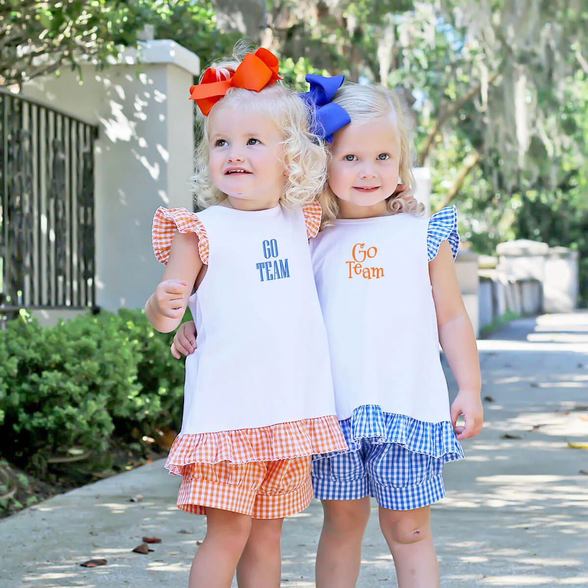 Orange Gingham Tie Back Short Set - Image 8