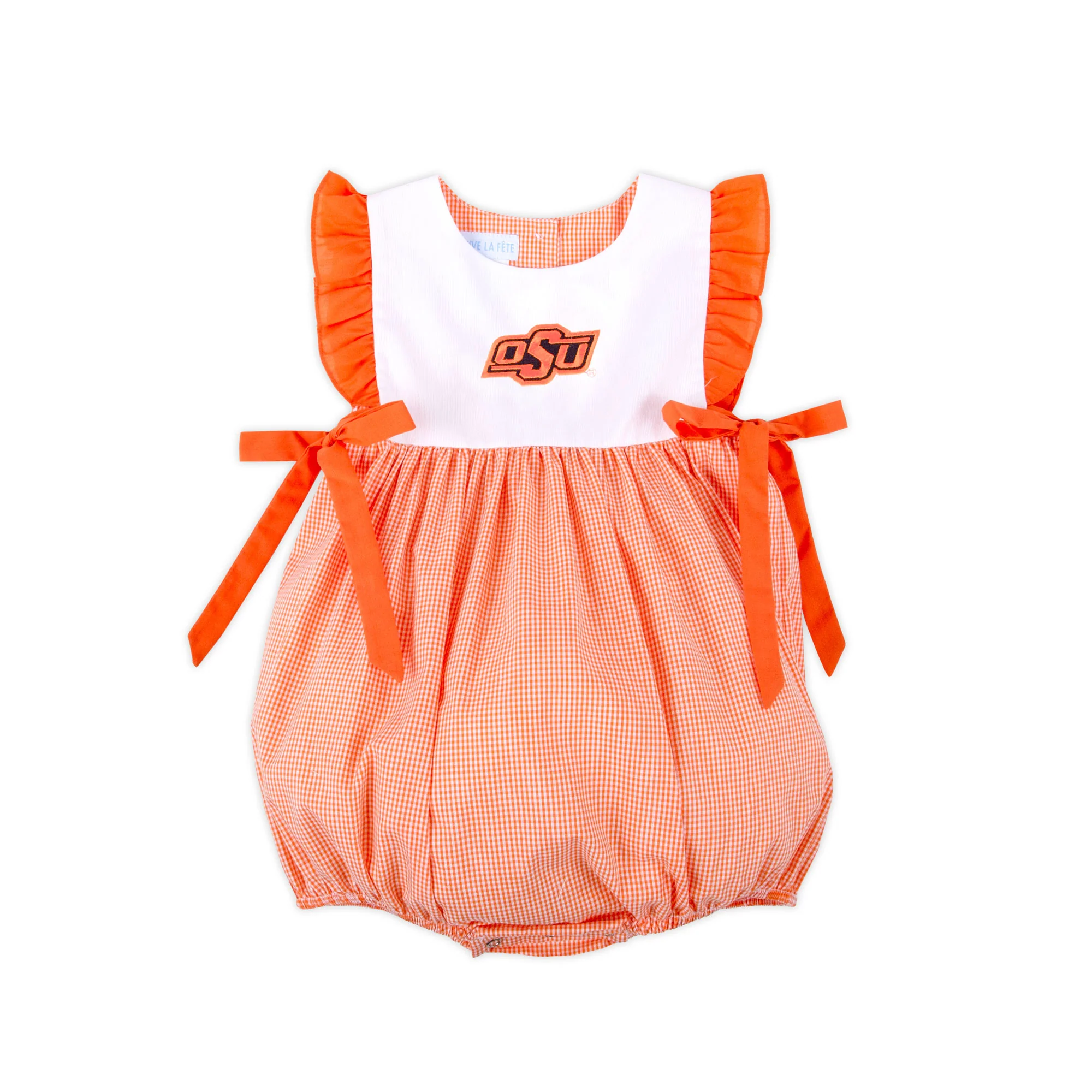 Oklahoma State Embroidered Orange Ruffle Bubble - Image 2