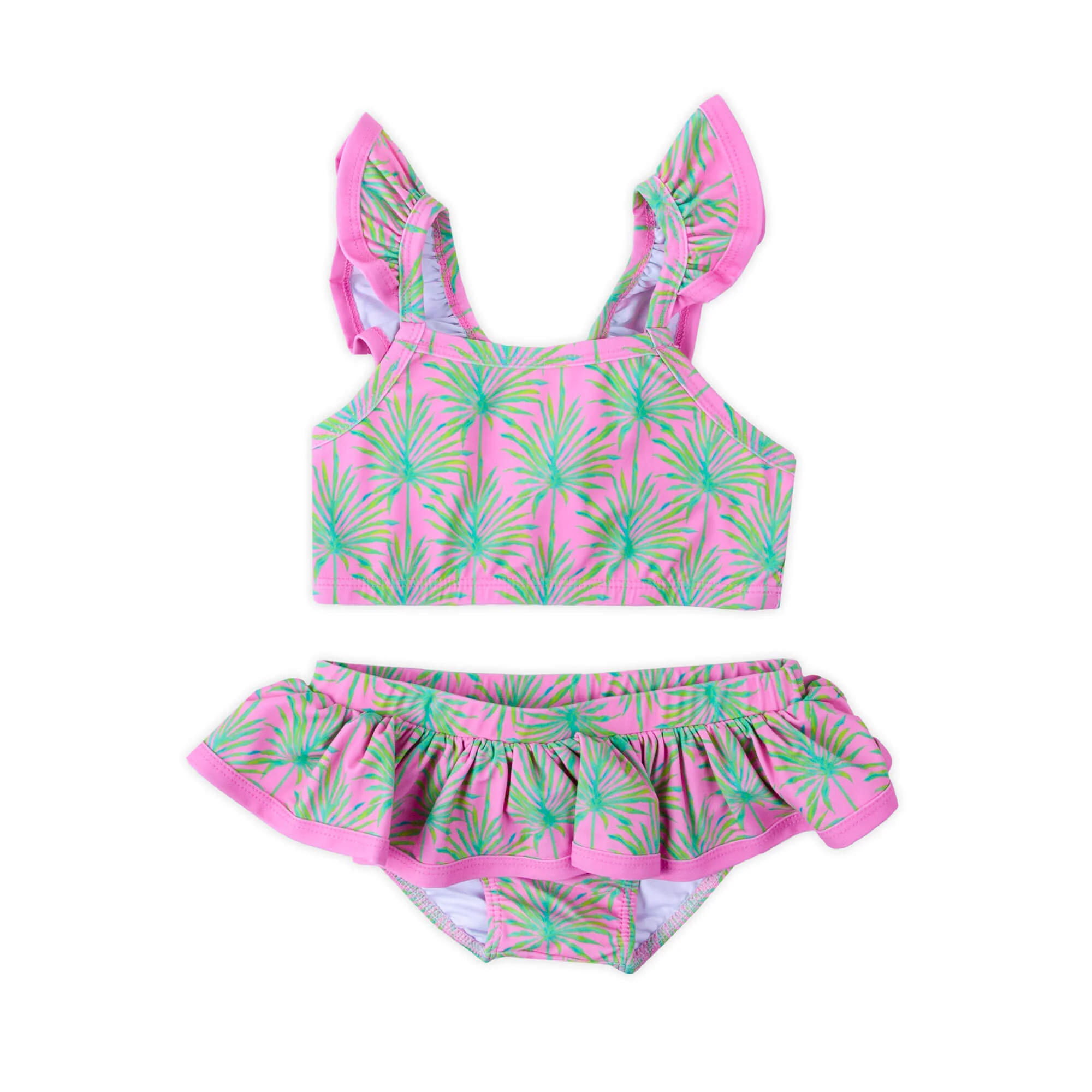 Paradise Palm Pink Two Piece Swimsuit - Image 4