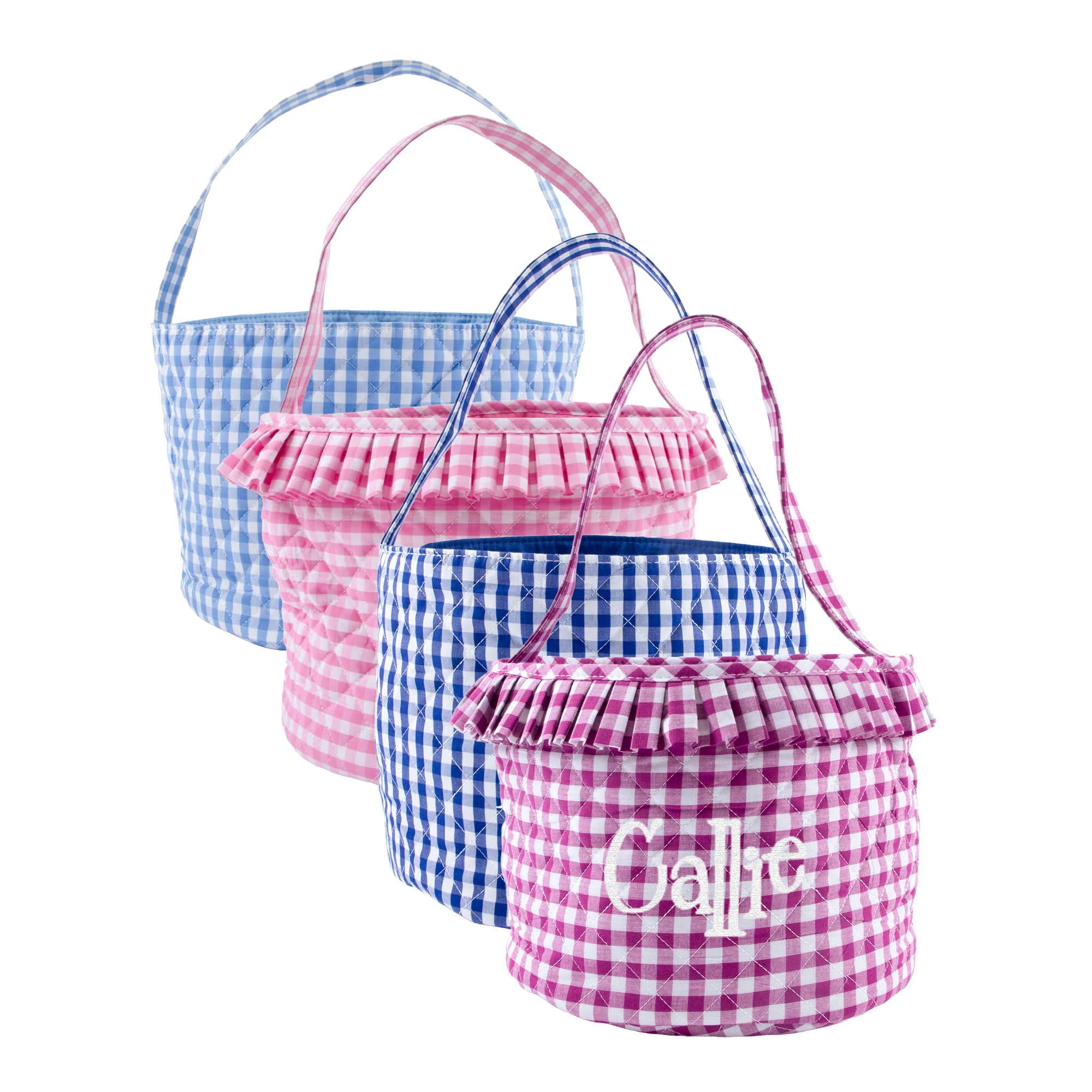 Gingham Quilted Easter Basket