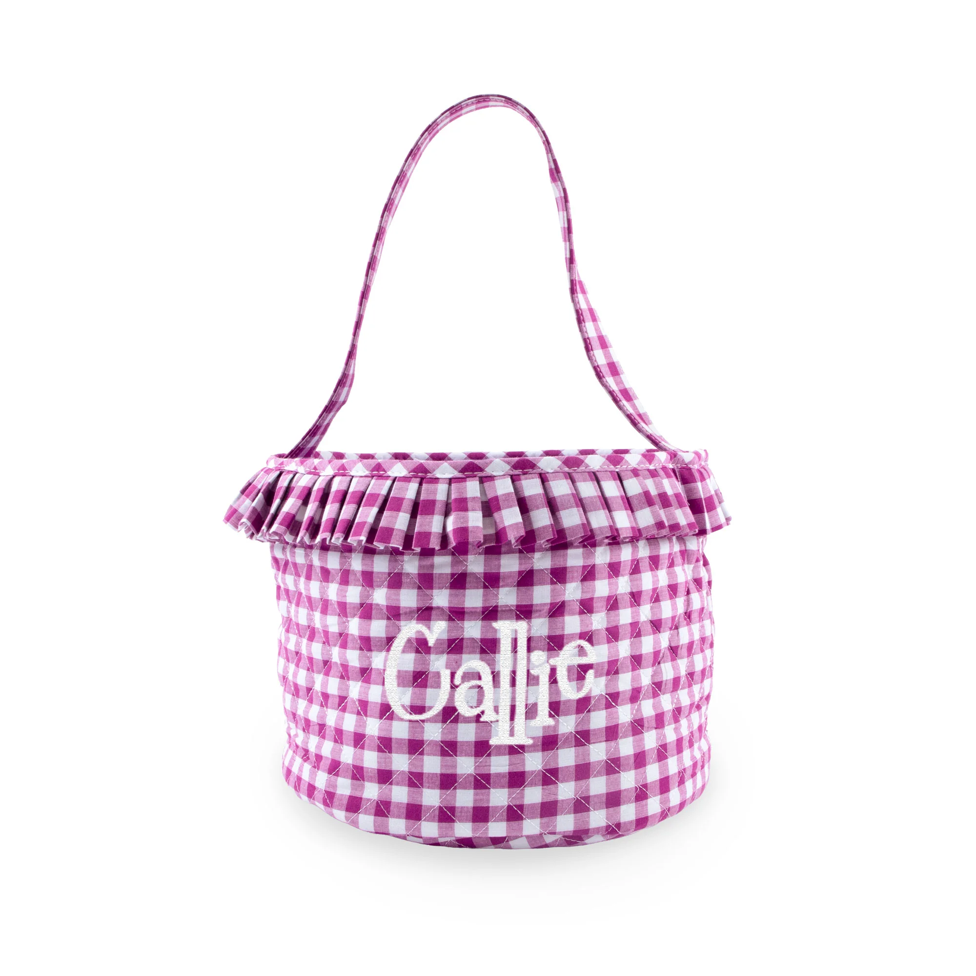 Gingham Quilted Easter Basket - Image 5