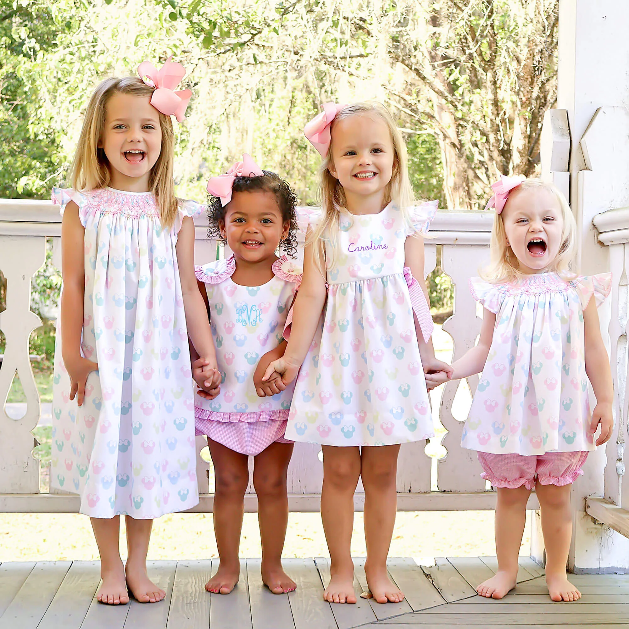 Pastel Mouse Ears Smocked Bloomer Set - Image 8