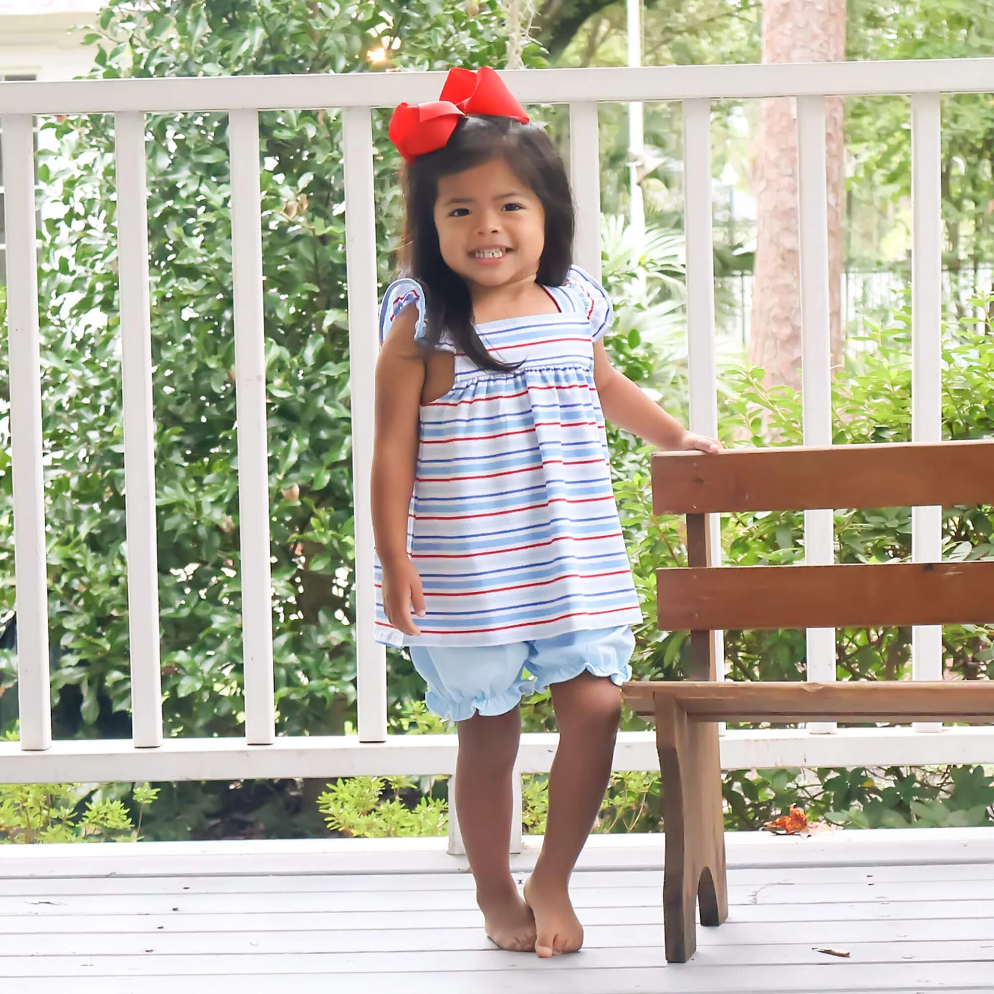 Patriotic Play Red & Blue Stripe Amy Bloomer Set