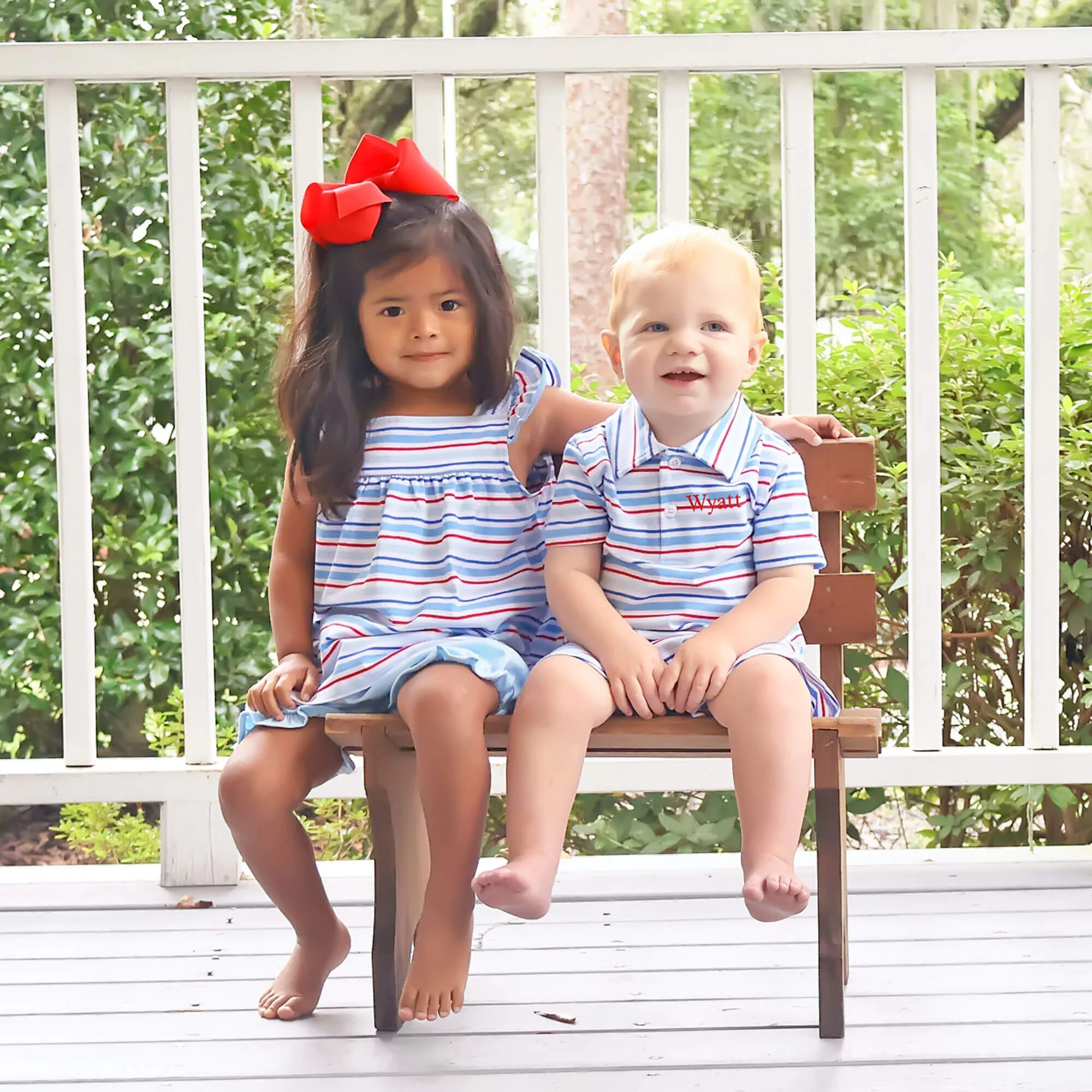 Patriotic Play Red & Blue Stripe Amy Bloomer Set - Image 5