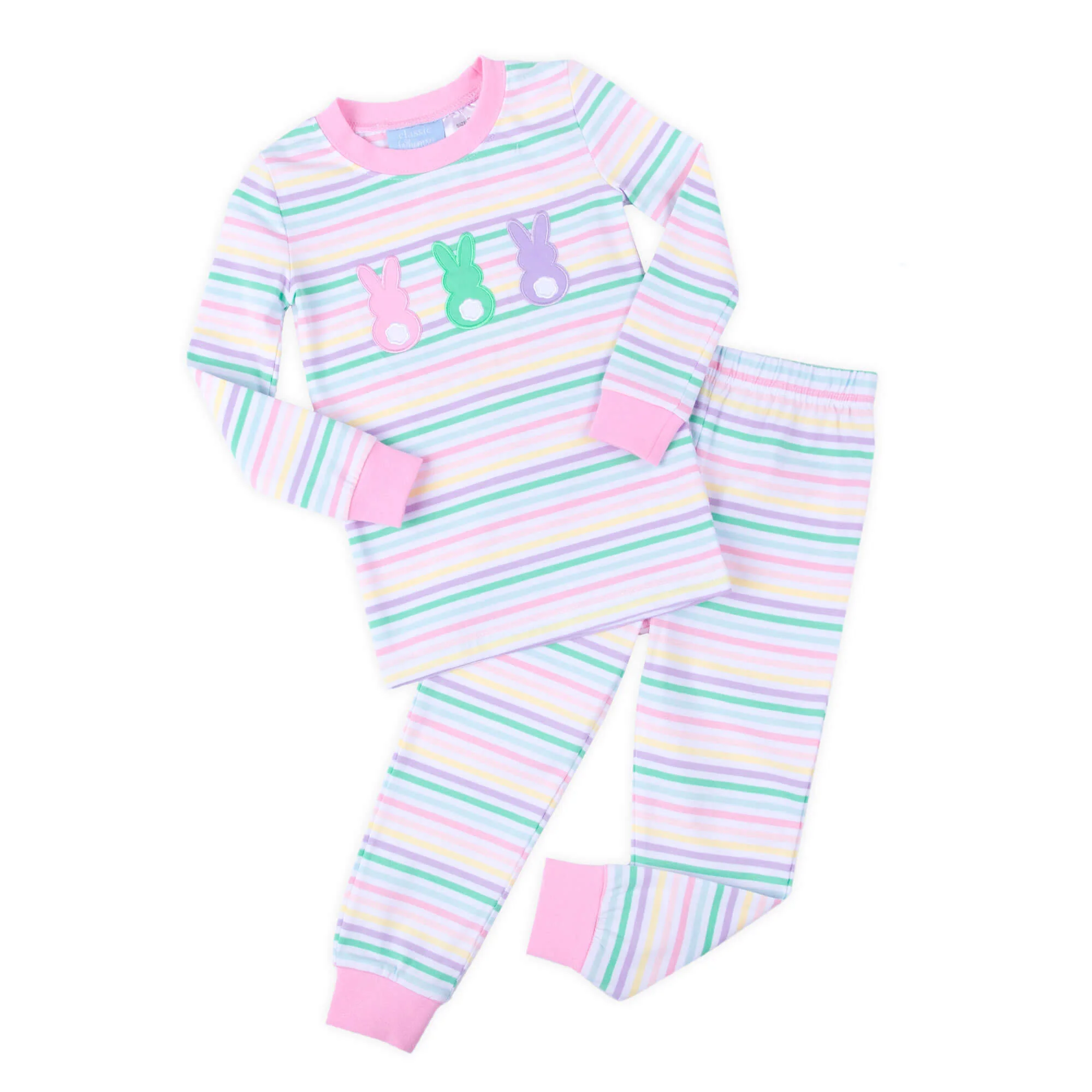 Peeps Pastel Pink Stripe Pajamas - Image 4