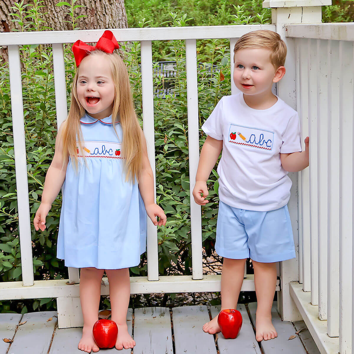 Pencil Light Blue Pique Smocked Collared Dress - Image 5