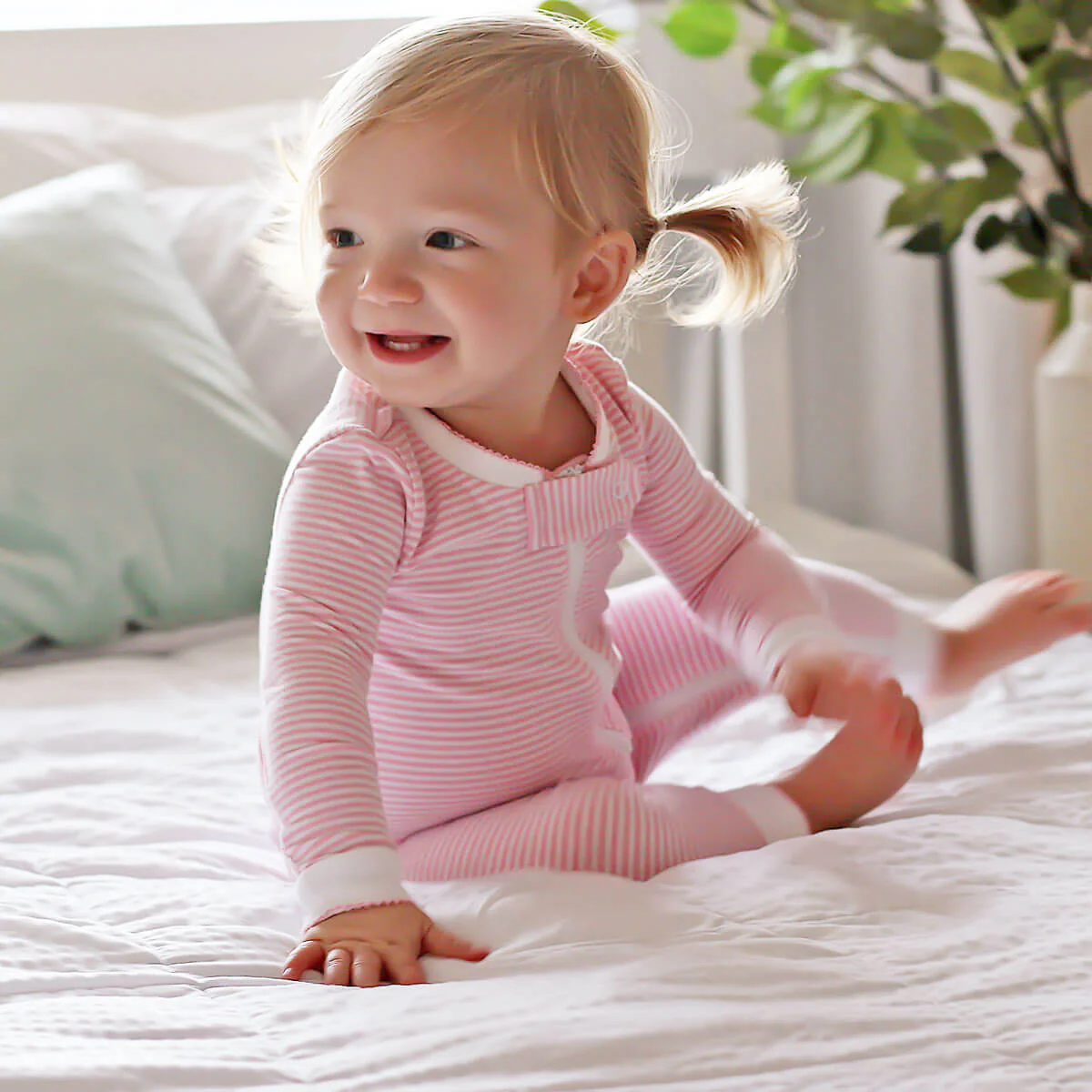 Pink Stripe Zip Sleeper - Image 5