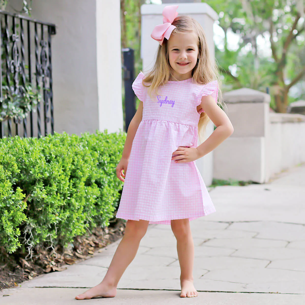 Light Pink Plaid Anna Dress