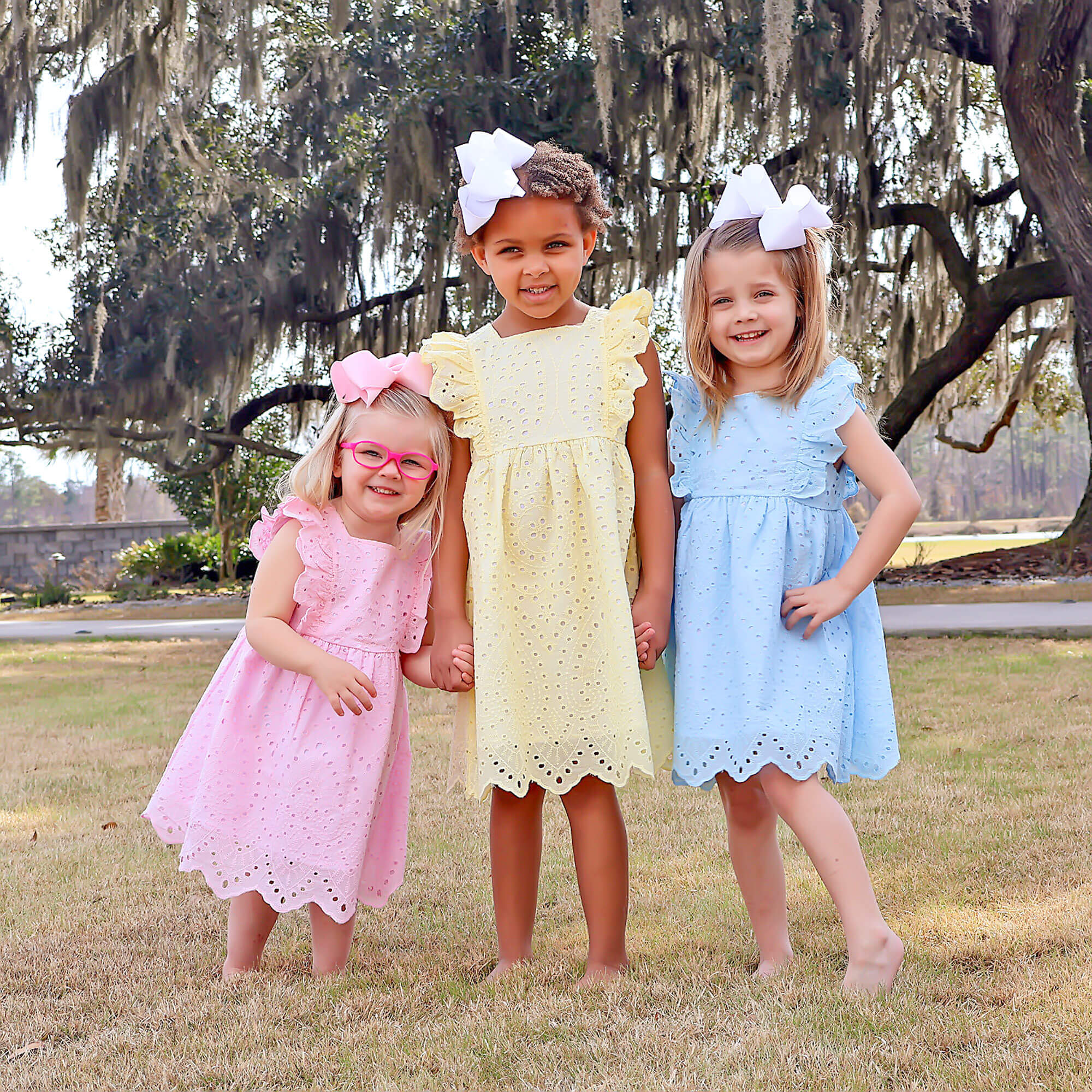 Pink Eyelet Dress - Image 3