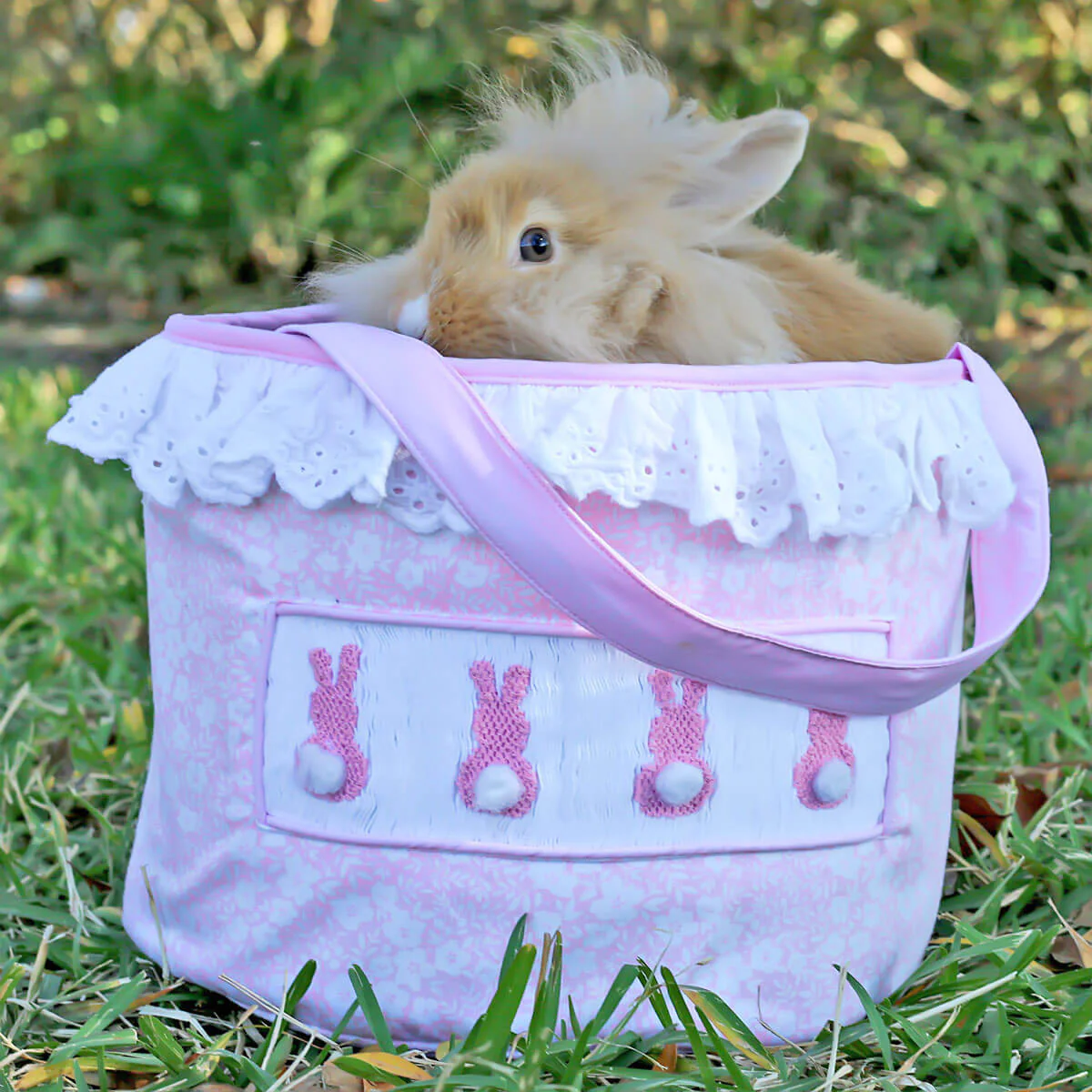 Pink Floral Easter Basket