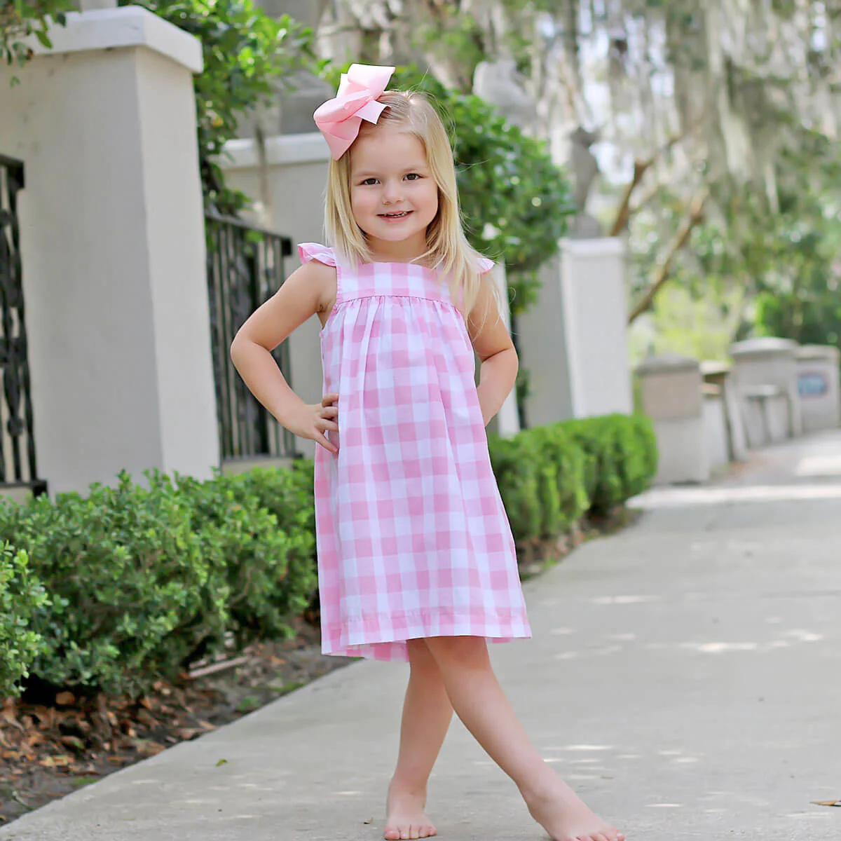 Pink Check Amy Dress