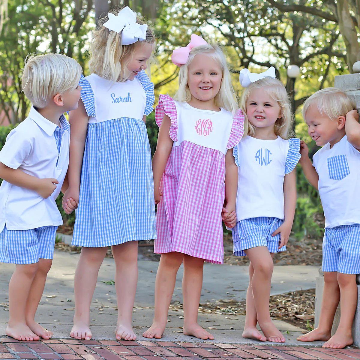 Pink Gingham Ruffle Front Dress - Image 8
