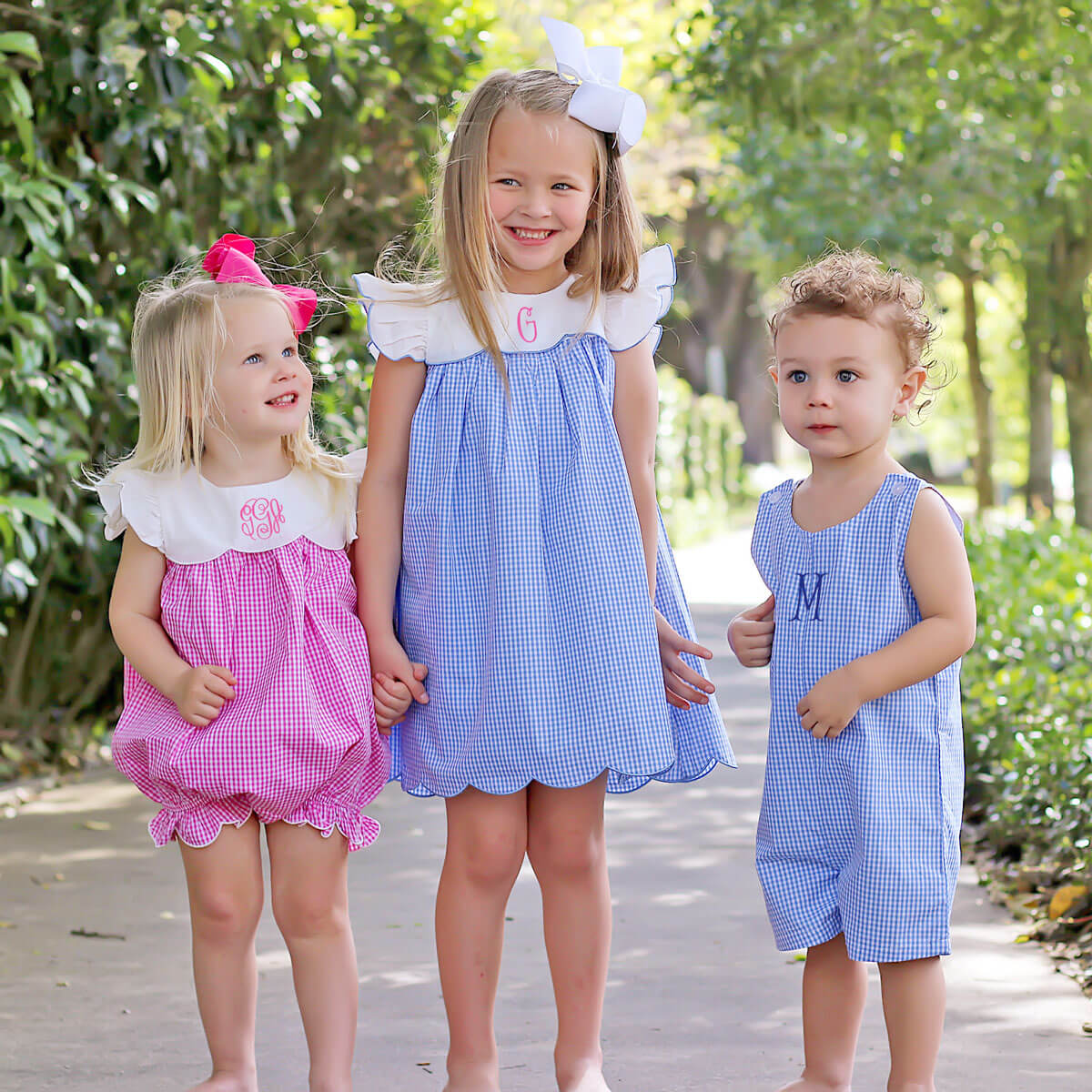 Pink Gingham Scalloped Amelia Bubble - Image 7