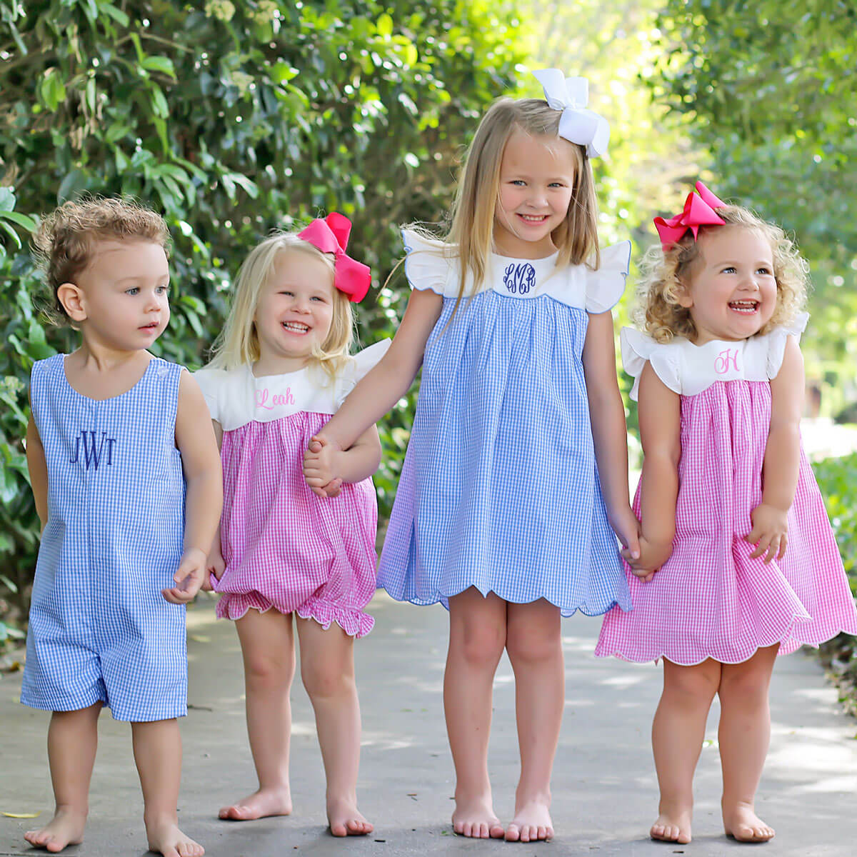 Pink Gingham Scalloped Amelia Dress - Image 6