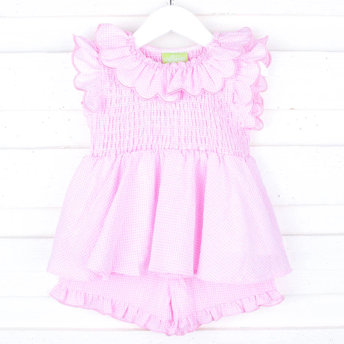 Pink Gingham Zoe Short Set - Image 2