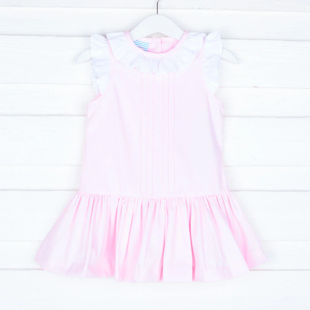 Pink Ruffle Collared Dress