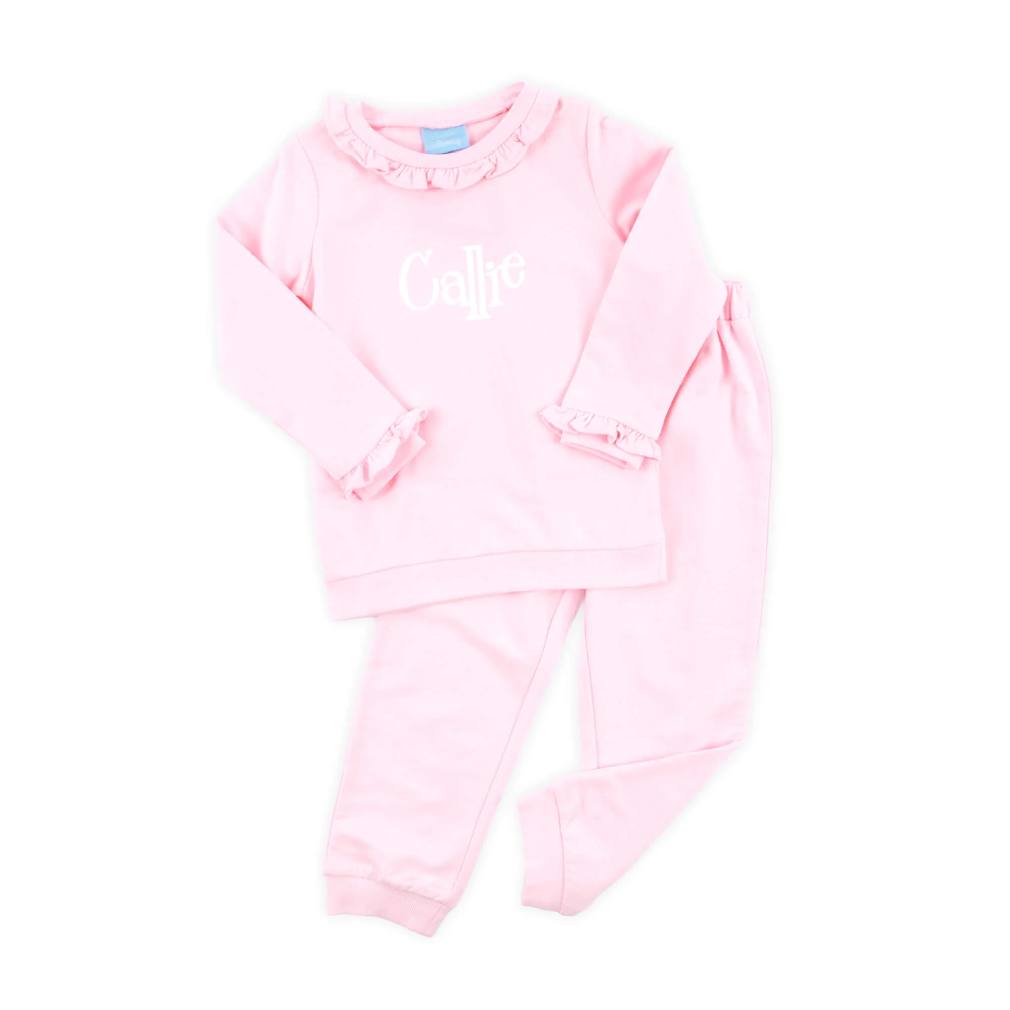 Pink Ruffle Jogger Set - Image 2