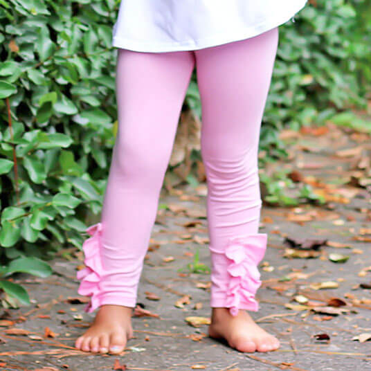 Pink Side Ruffle Leggings - Image 4