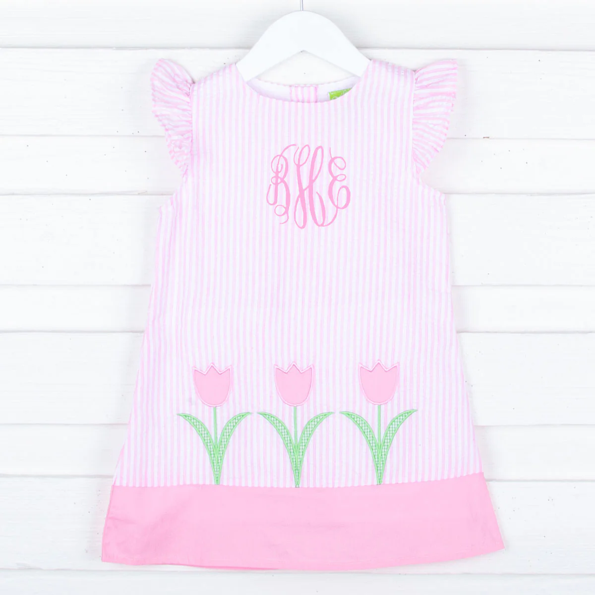 Tulip Garden Pink Stripe Dress