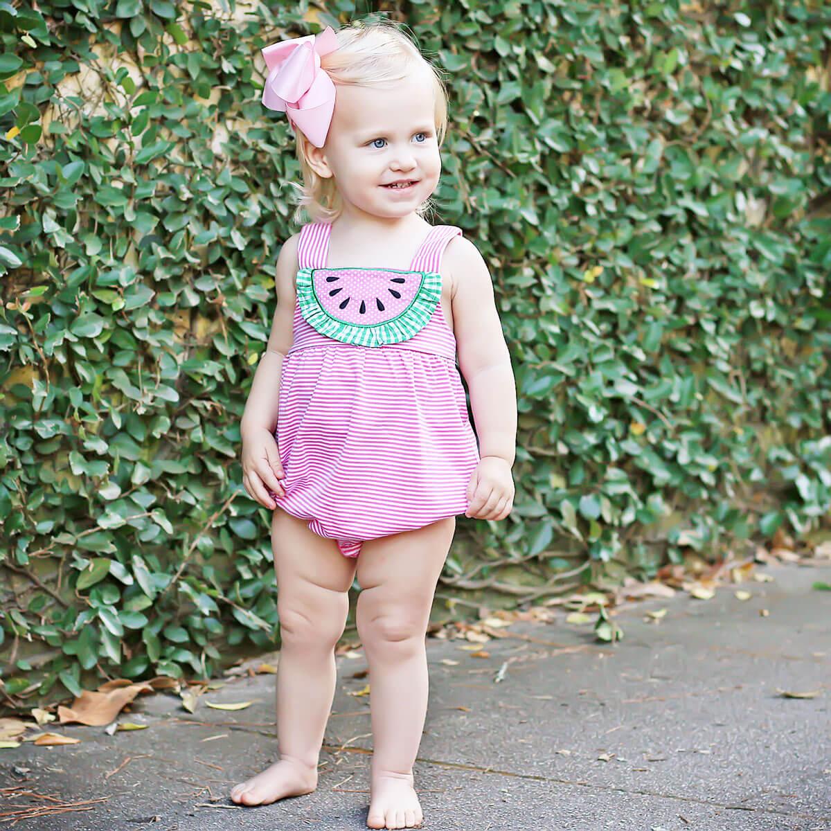 Pink Stripe Watermelon Mia Bubble