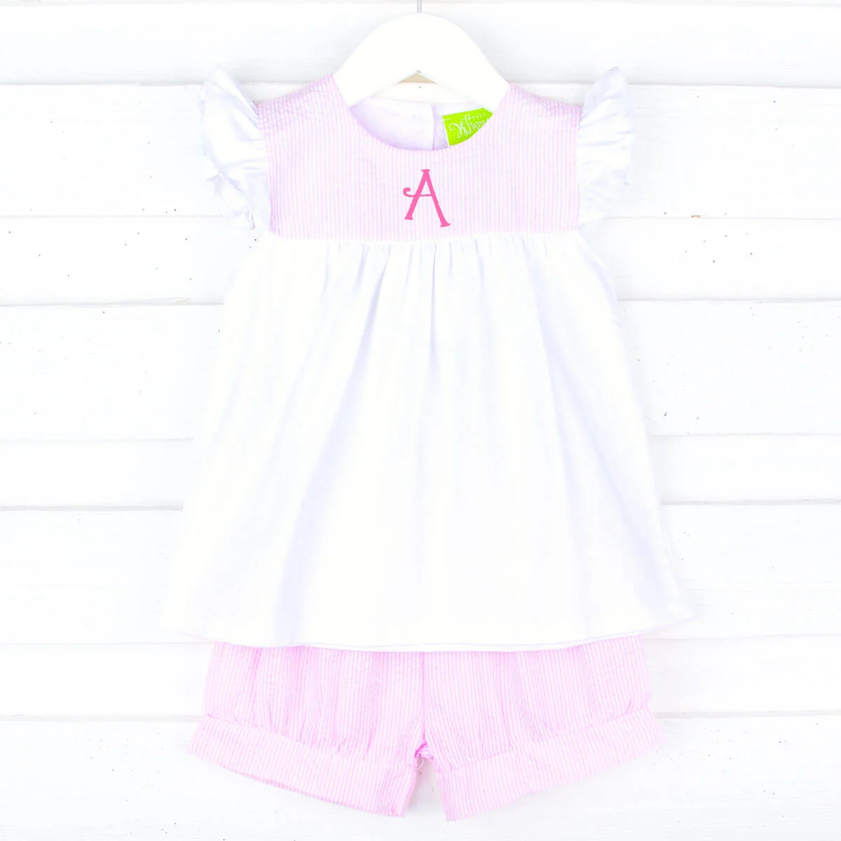Pink Stripe Lauren Short Set - Image 2