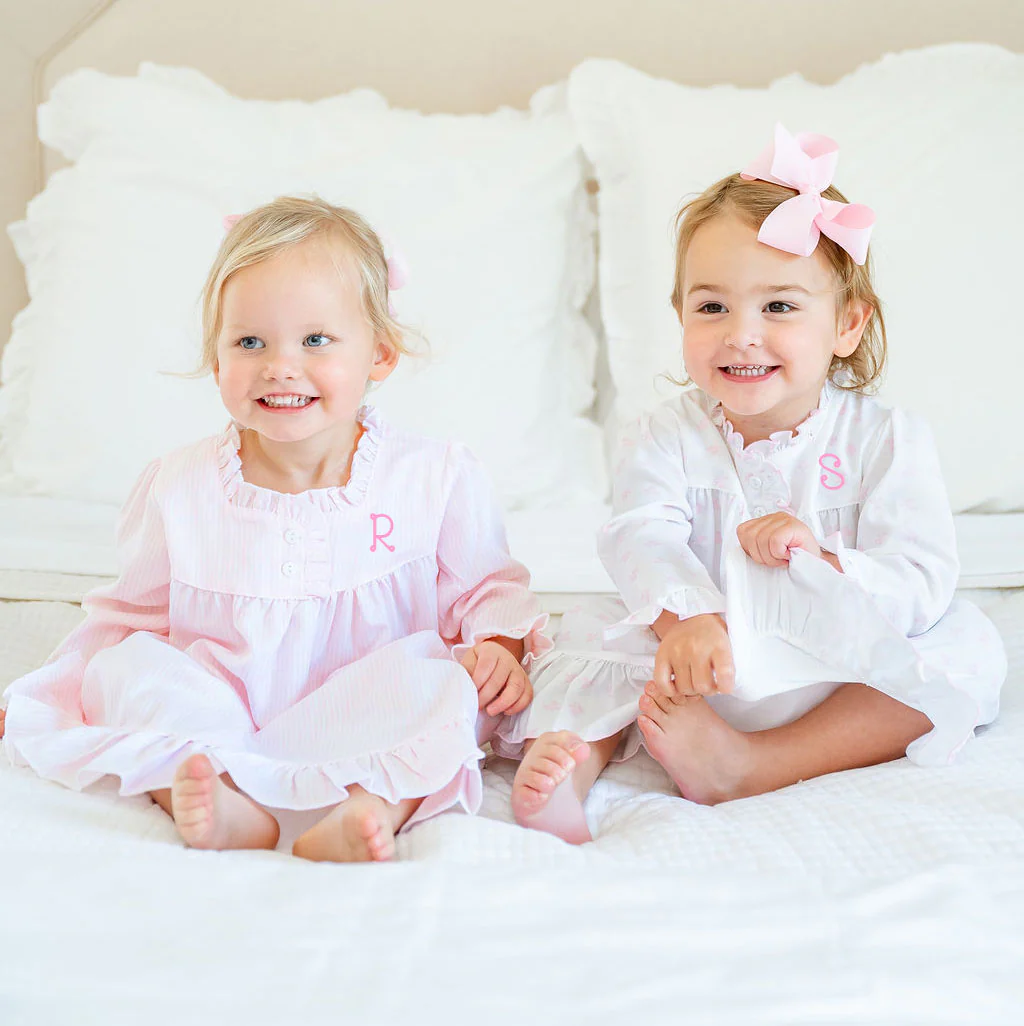 Pink Stripe Long Sleeve Nightgown - Image 4