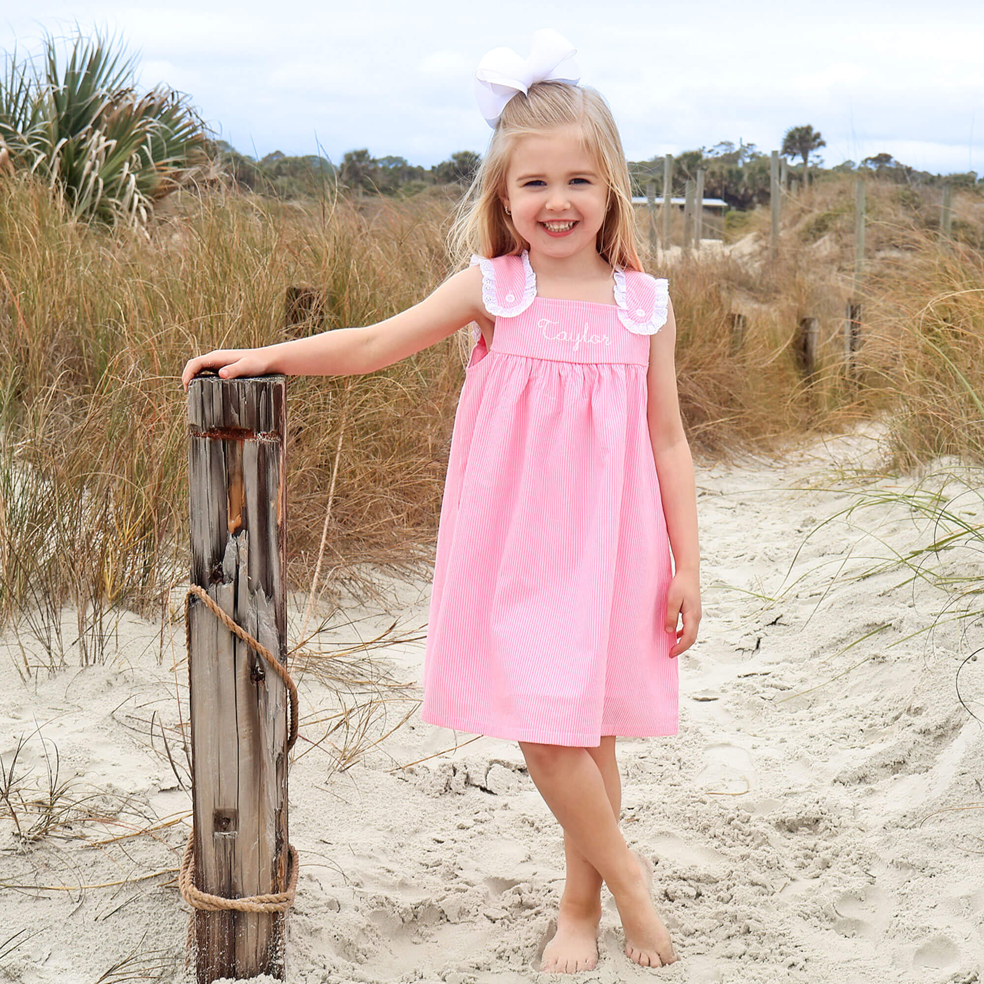 Pink Stripe Lulu Dress - Image 2