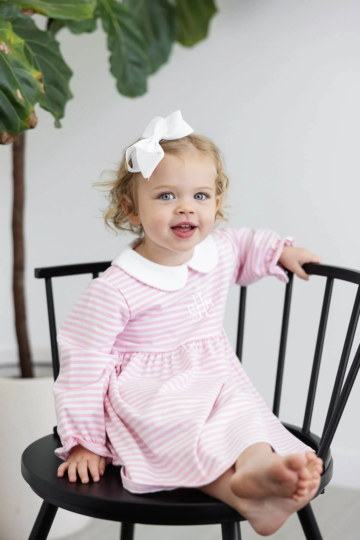 Riley Stripe Knit Long Sleeve Dress Pink - Image 4