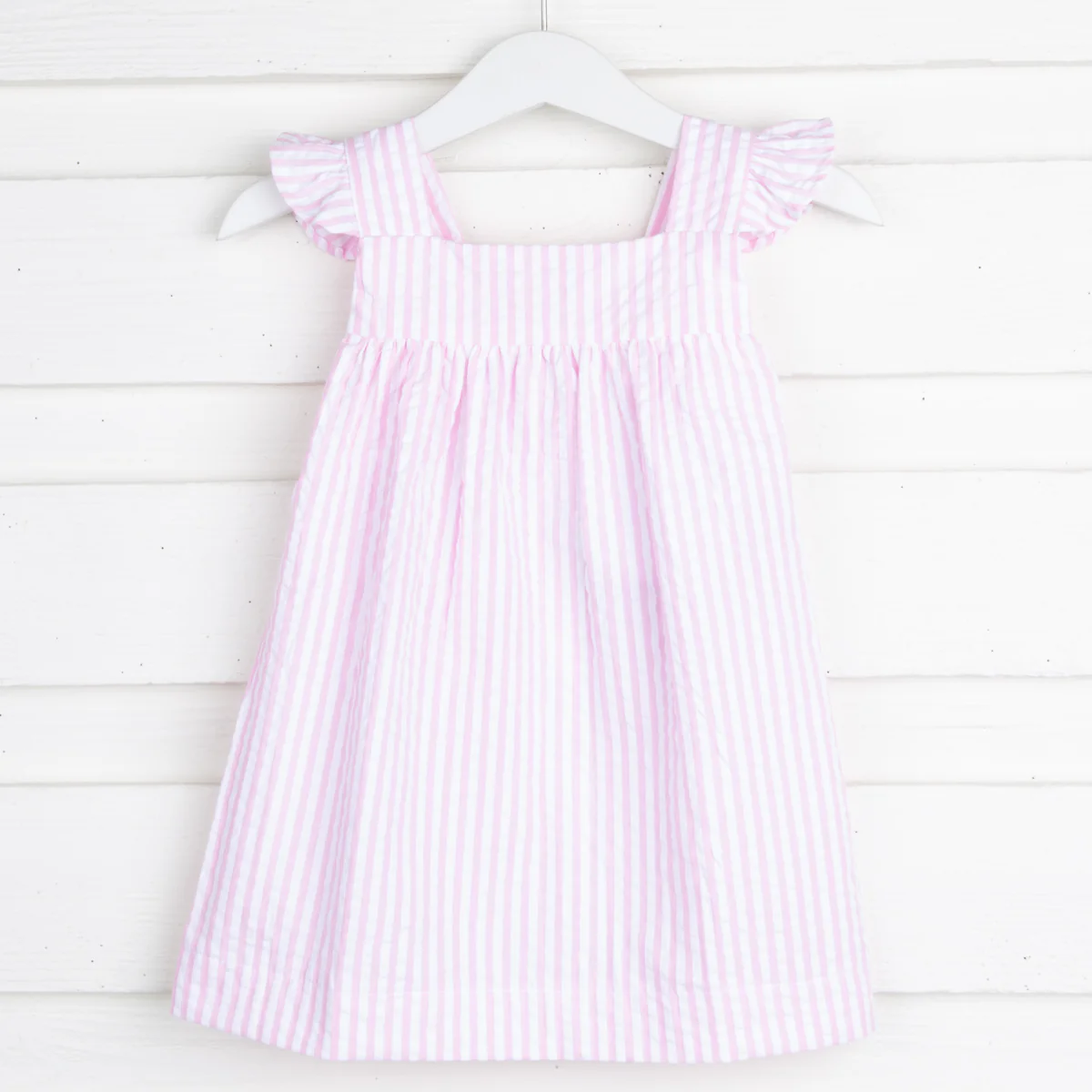Pink Stripe Seersucker Amy Dress