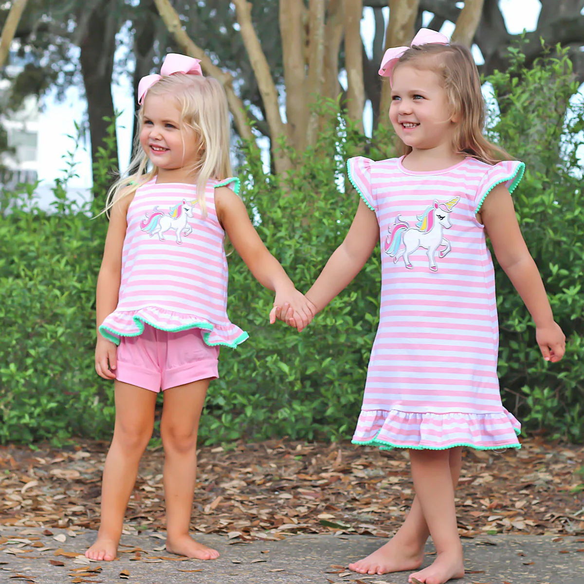 Pink Stripe Unicorn Milly Dress - Image 3