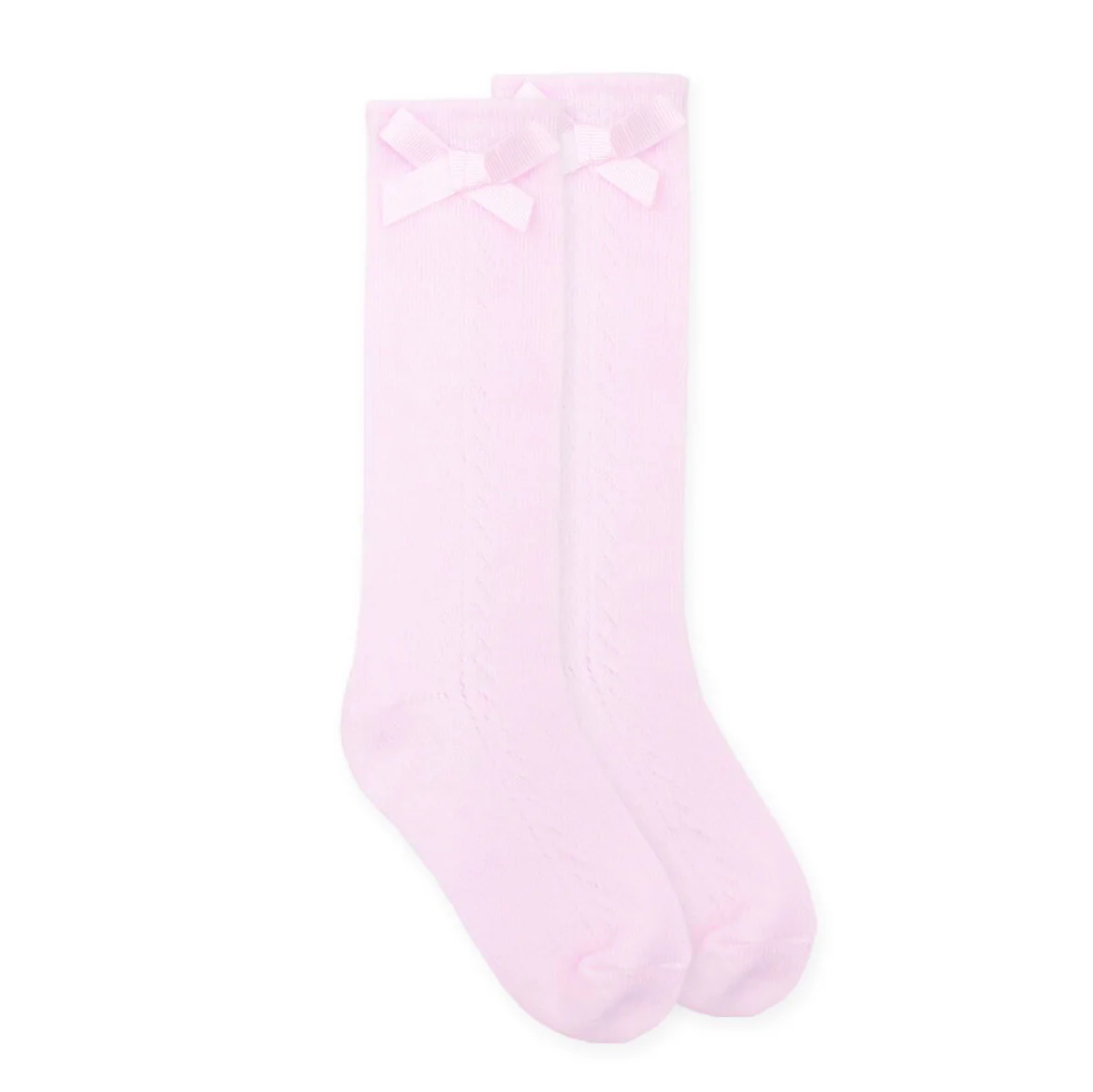 Pointelle Bow Knee High Socks - Image 5