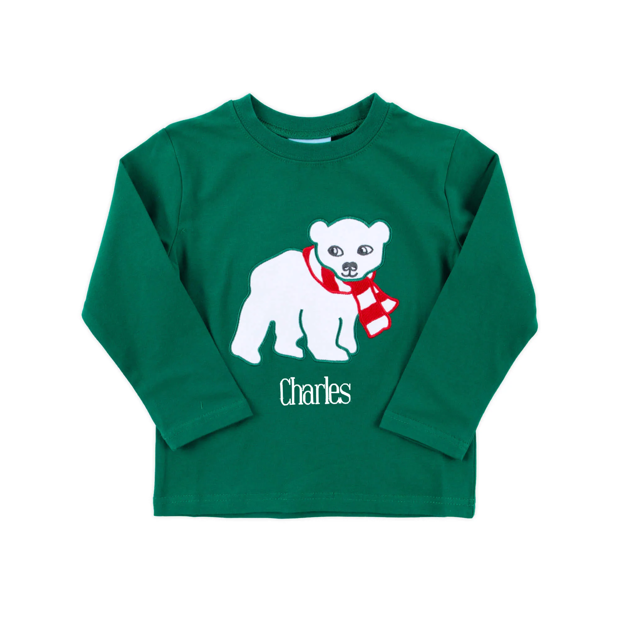 Polar Bear Hunter Green Long Sleeve Shirt - Image 2