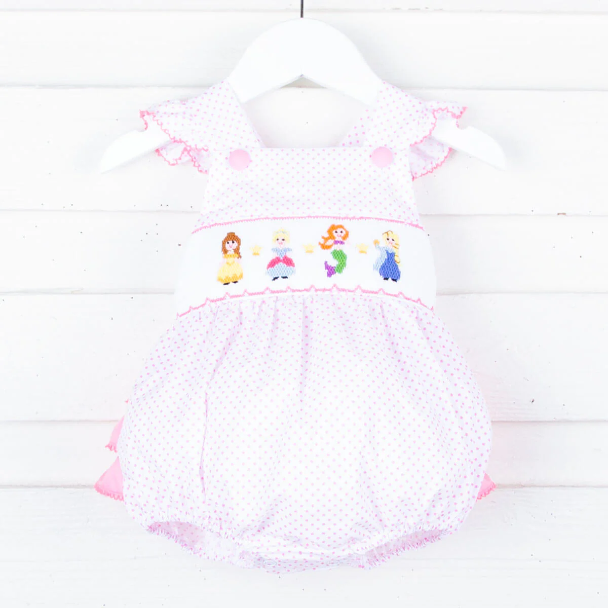 Princess Friends Smocked Ruffle Bubble
