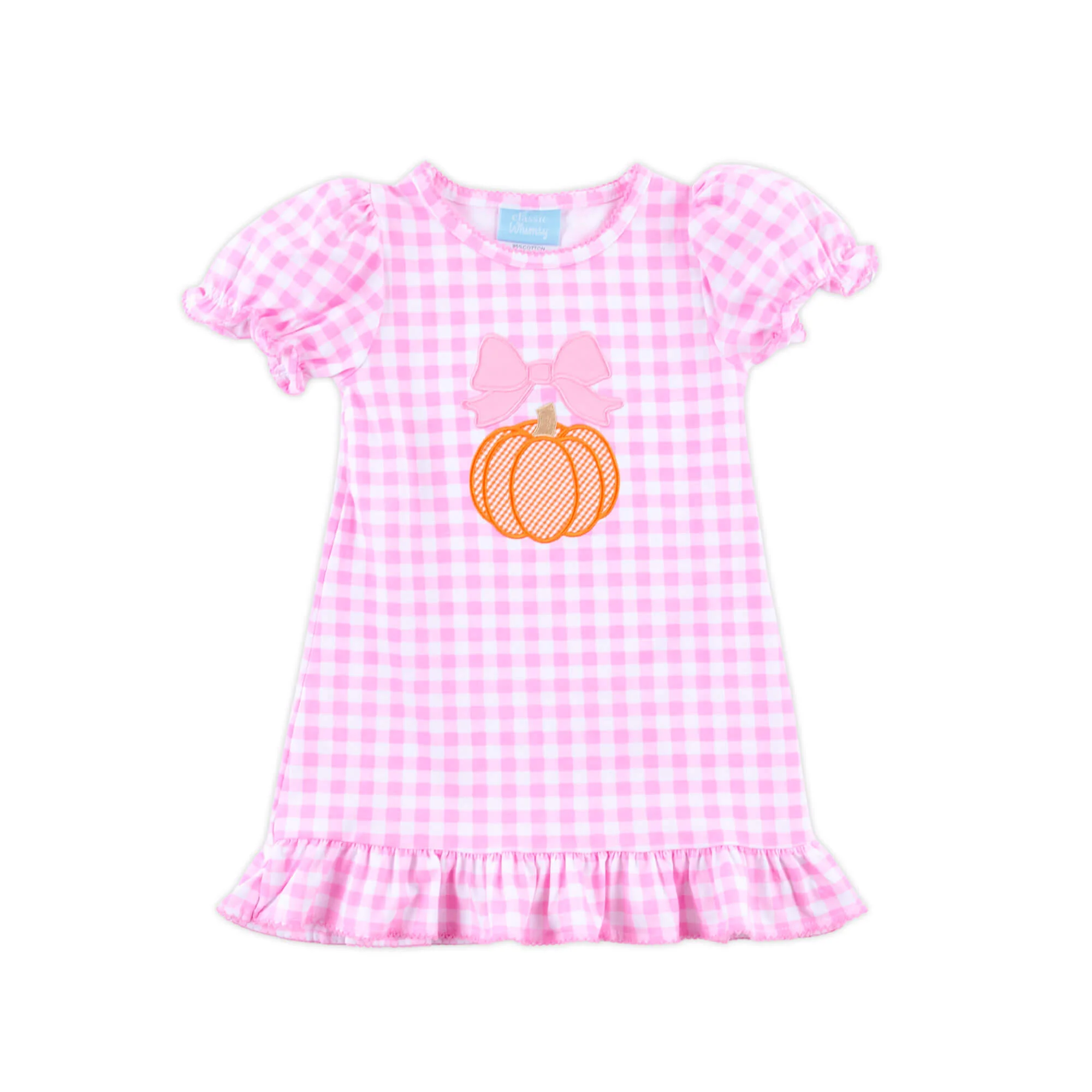 Pumpkin & Bow Pink Gingham Milly Dress - Image 4