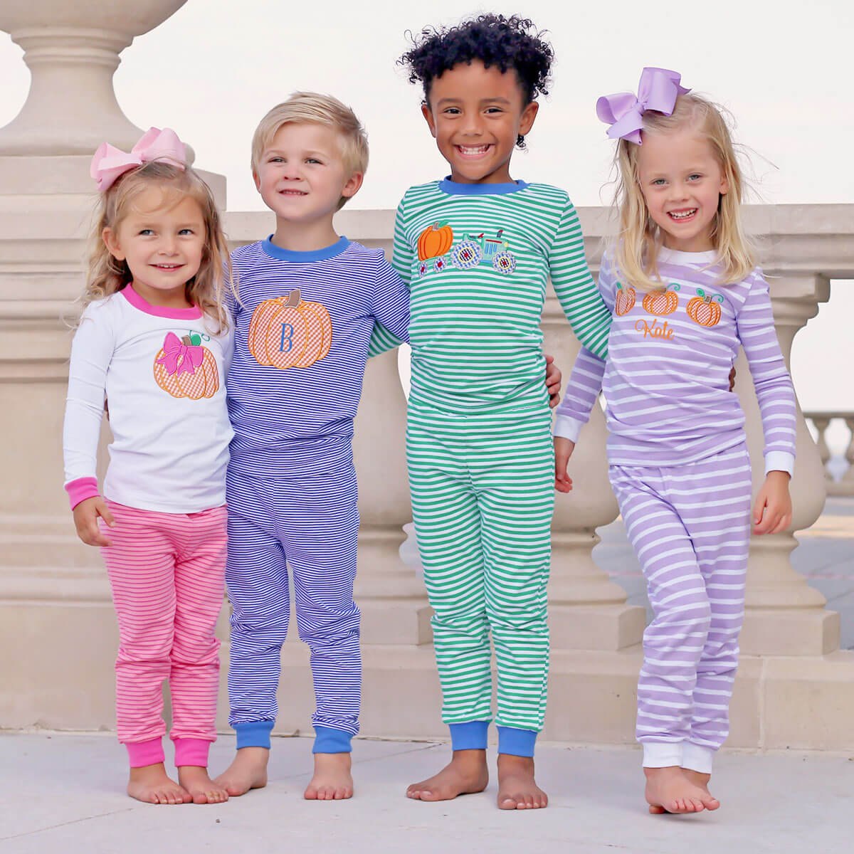 Sweet Pumpkin Lavender Stripe Pajamas - Image 6