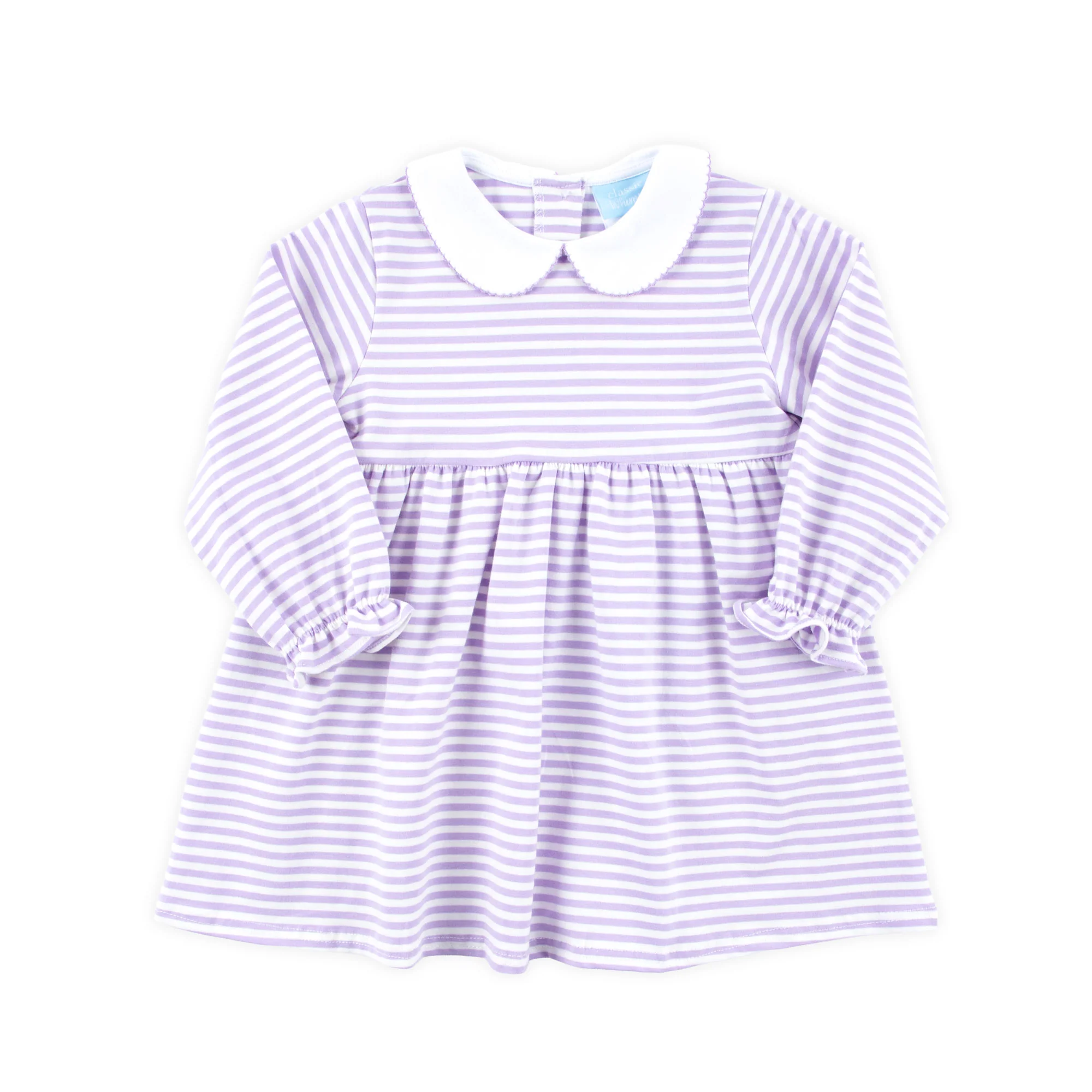 Riley Stripe Knit Long Sleeve Dress Purple - Image 3