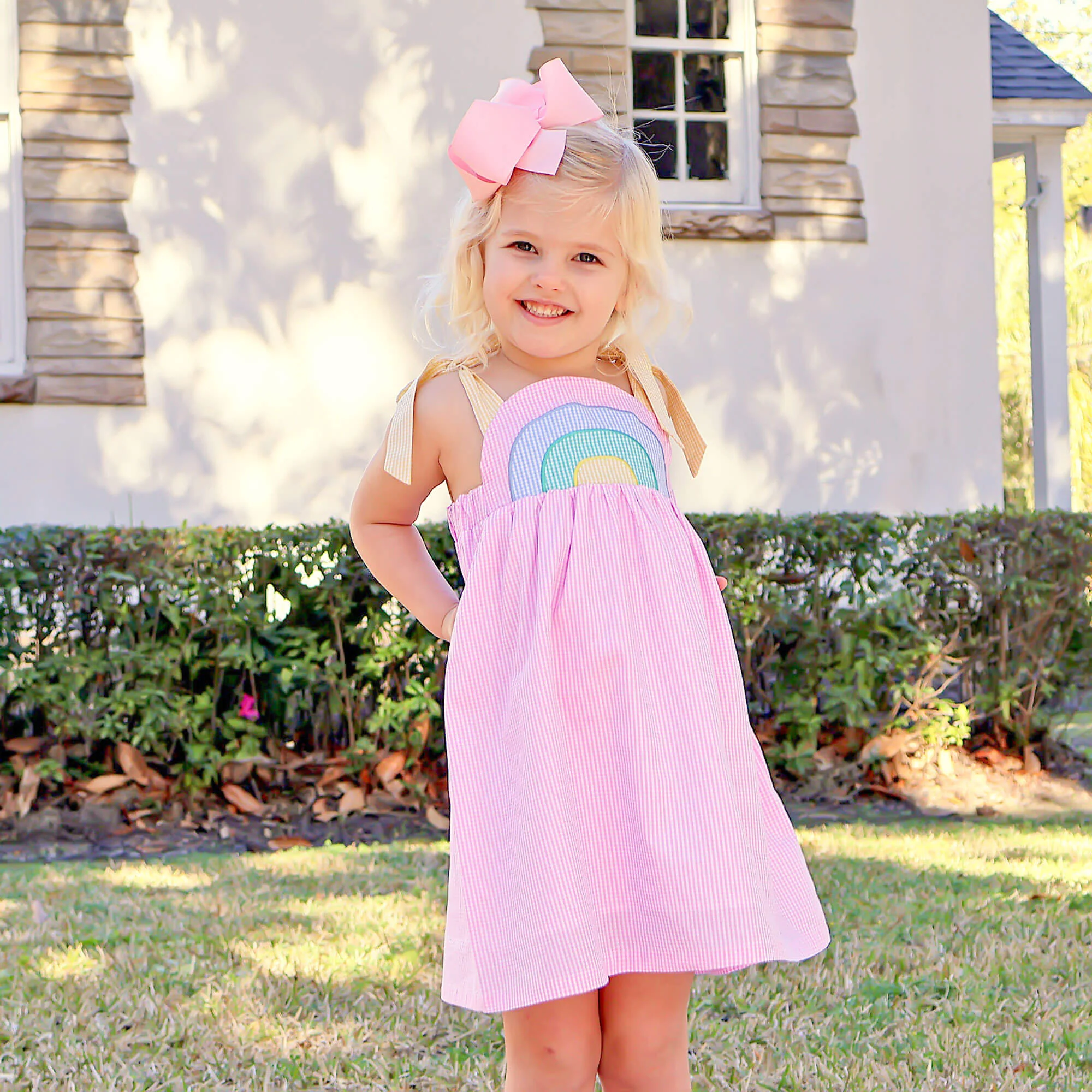 Rainbow Gingham Dress
