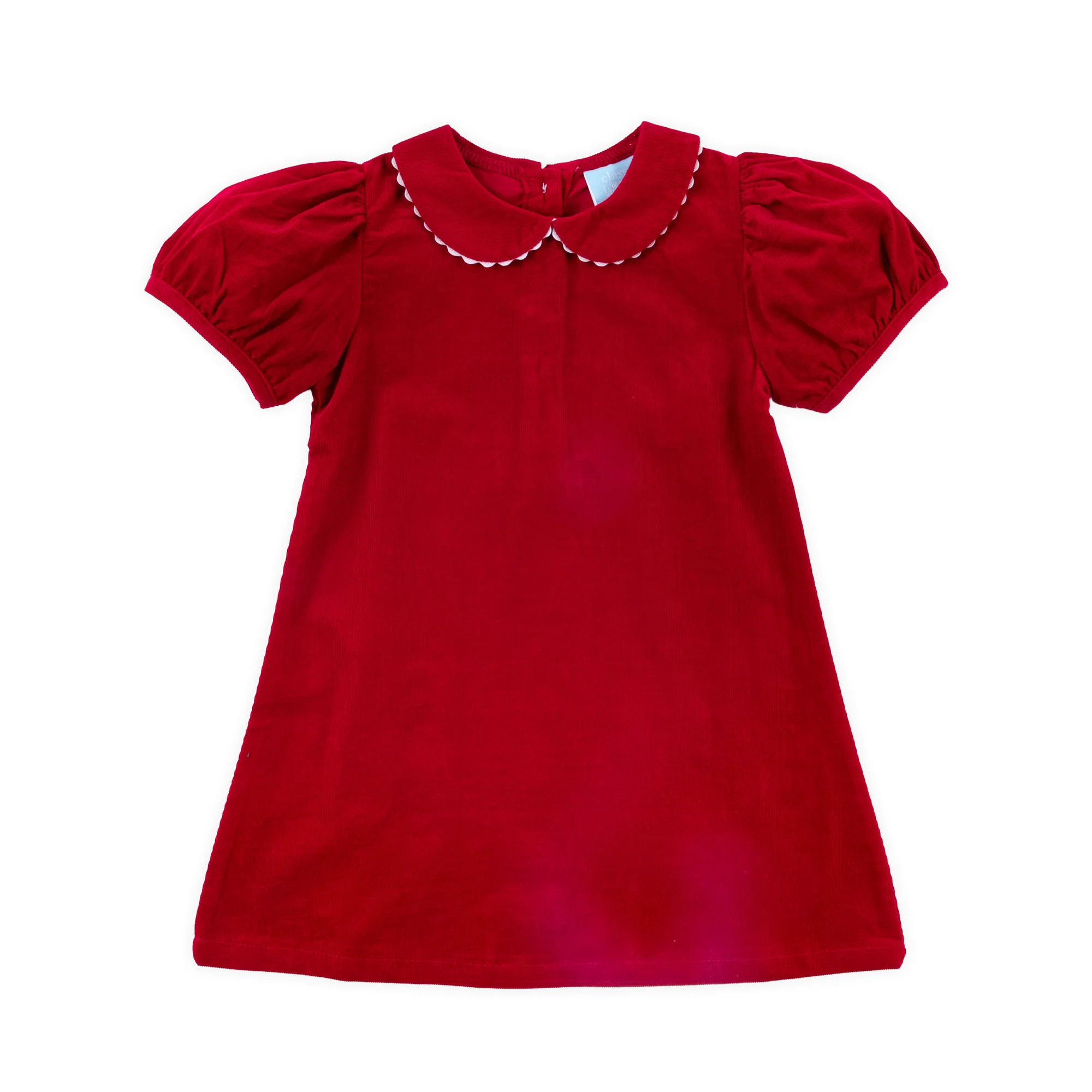 Red Corduroy Collared Sally Dress - Image 2