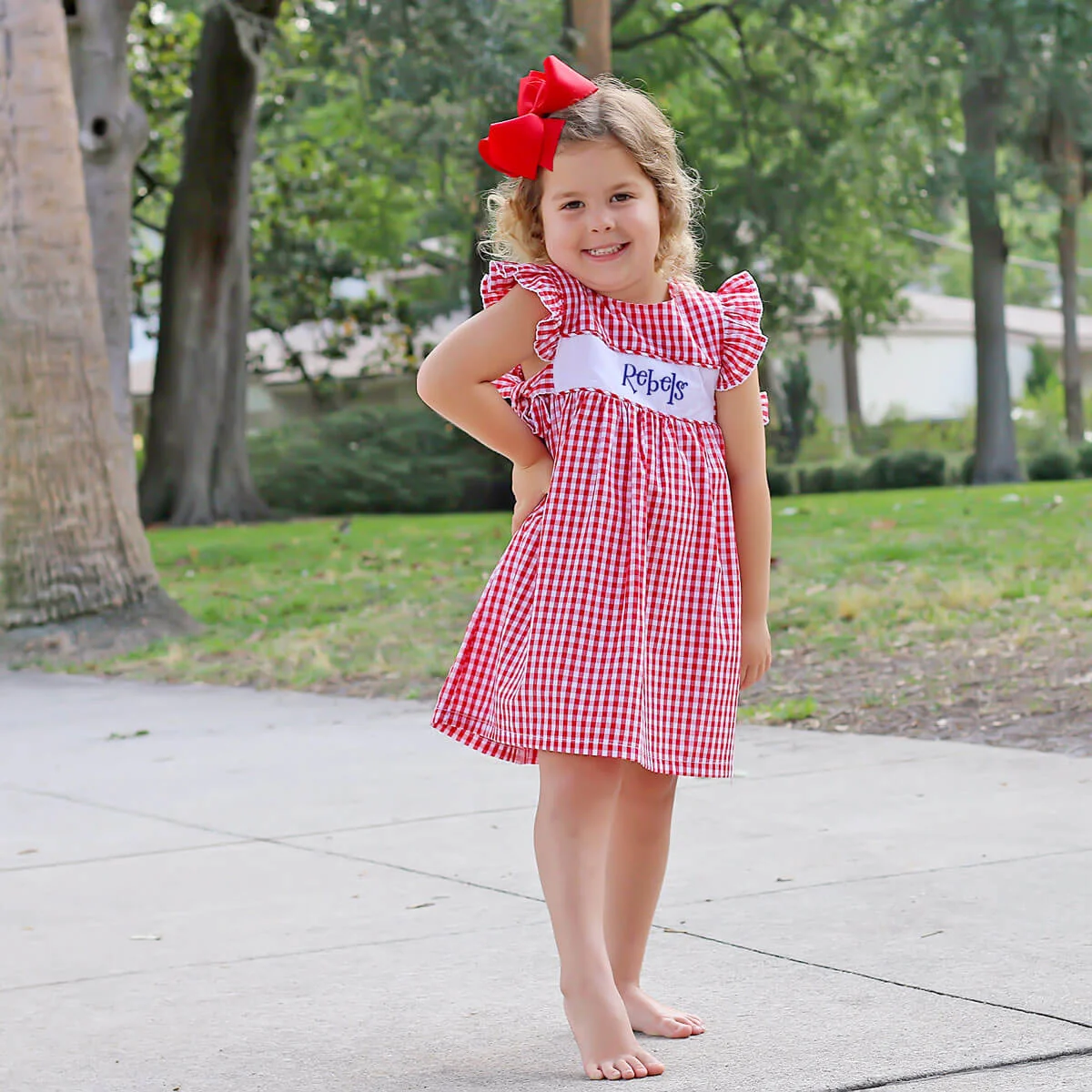 Red Gingham Avery Dress