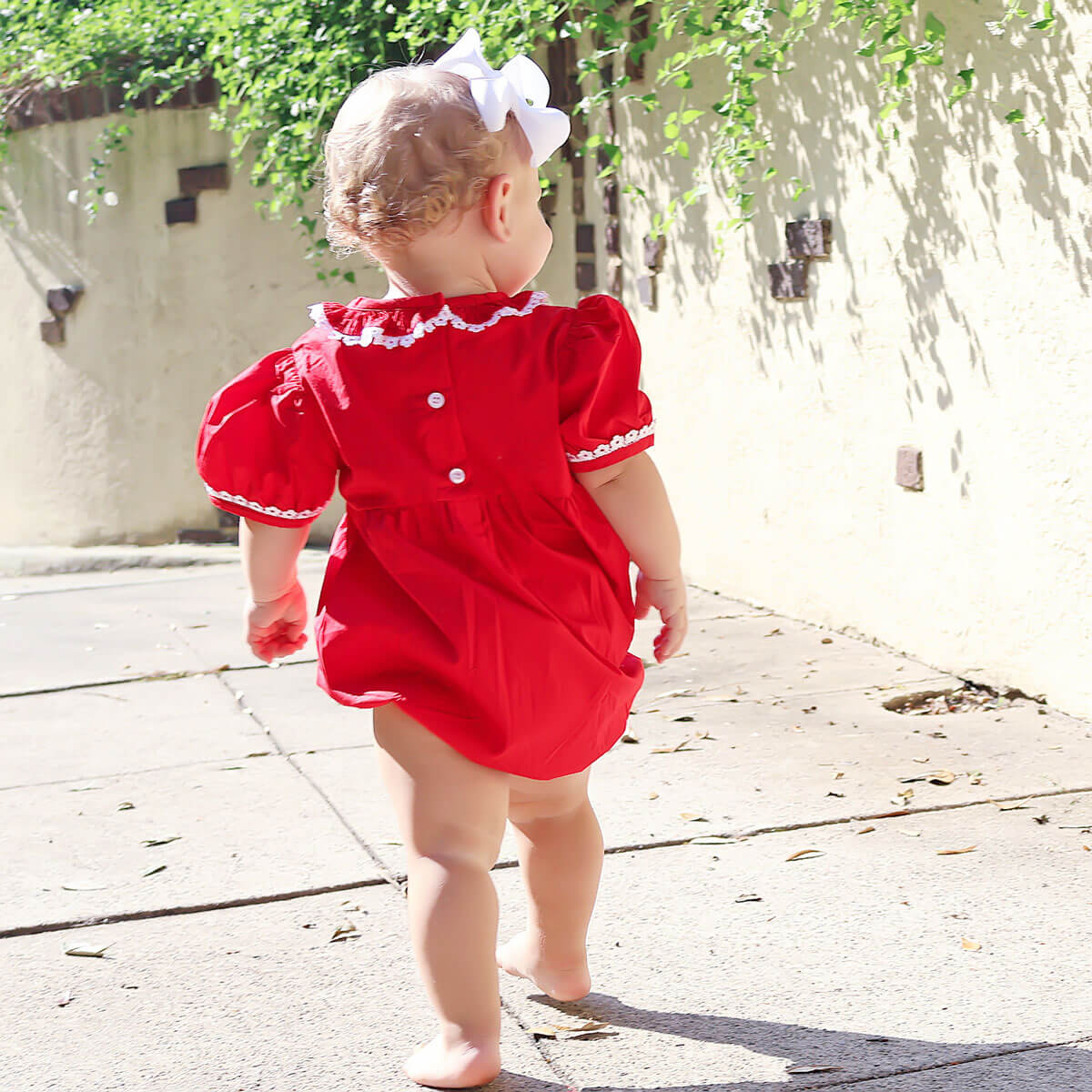 Lace Trim Red Lily Bubble - Image 2