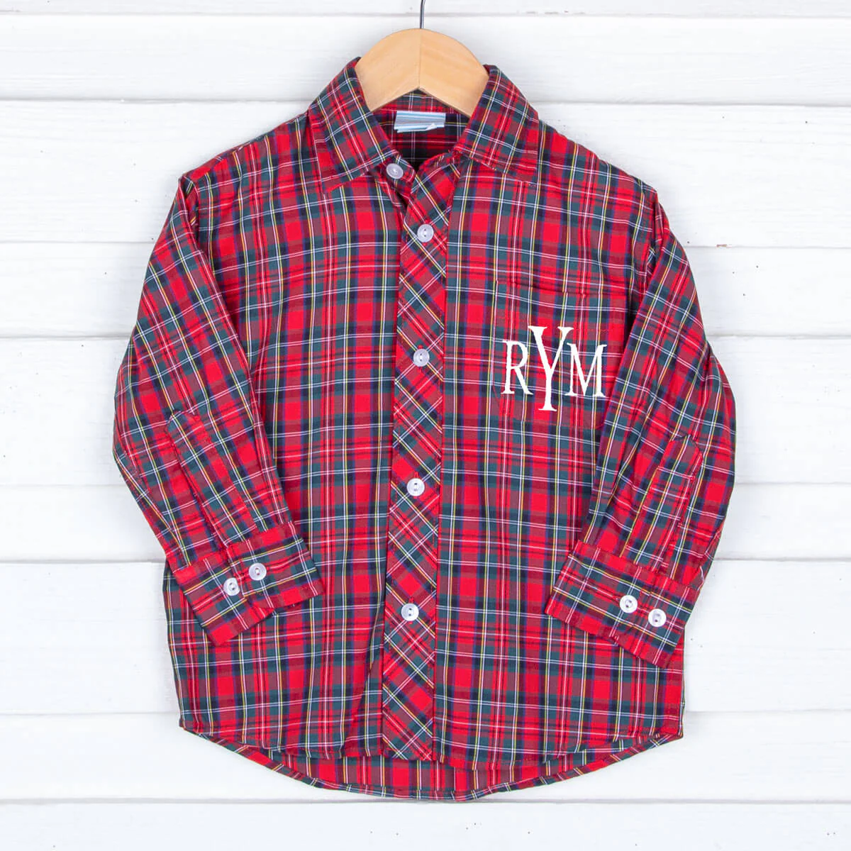 Red Plaid Button Down Shirt