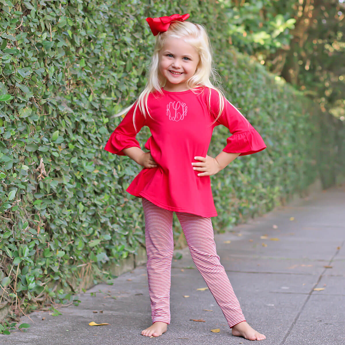 Red Stripe Leggings - Image 5